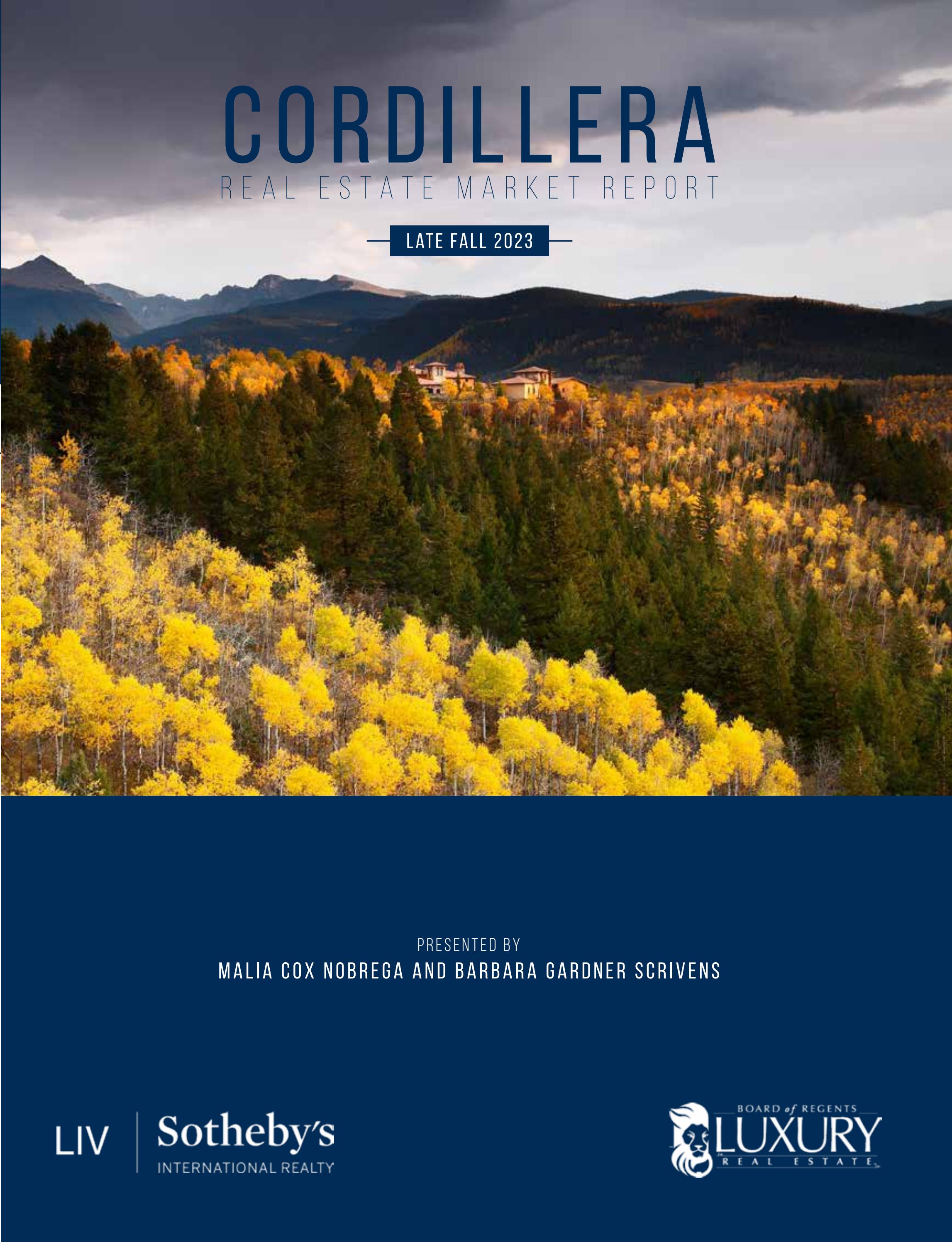 Cordillera Real Estate Market Report Late Fall 2023 by Malia Cox