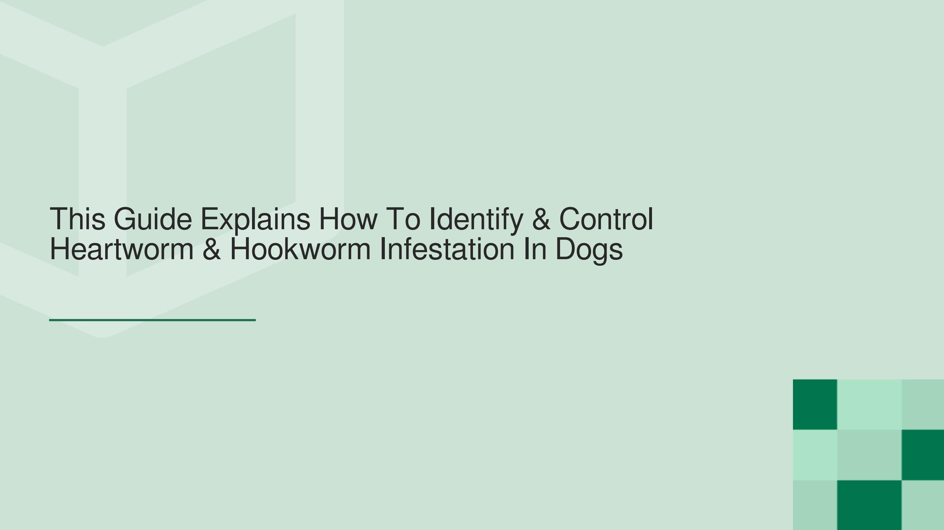 This Guide Explains How To Identify & Control Heartworm & Hookworm