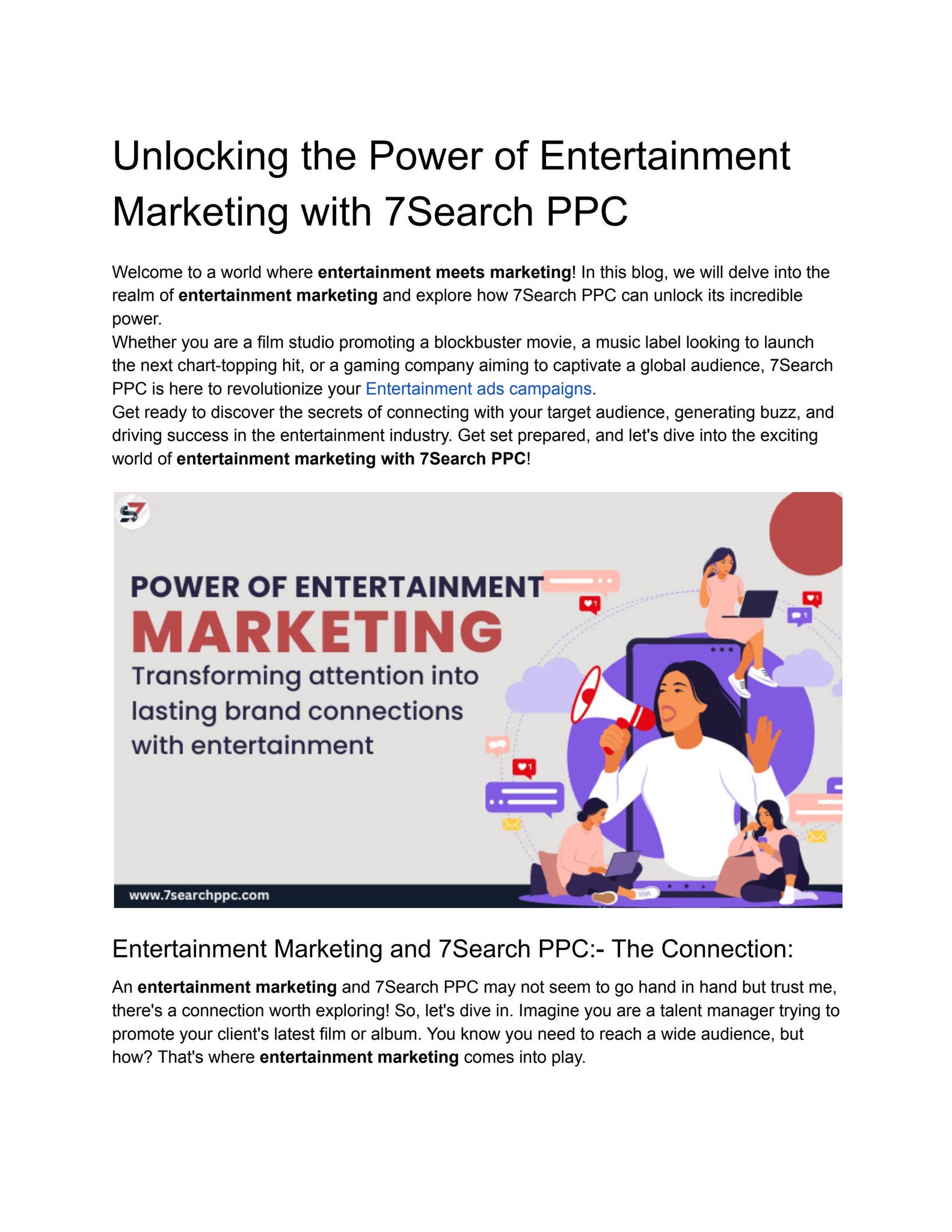 Unlocking the Power of Entertainment Marketing with 7Search PPC by ...
