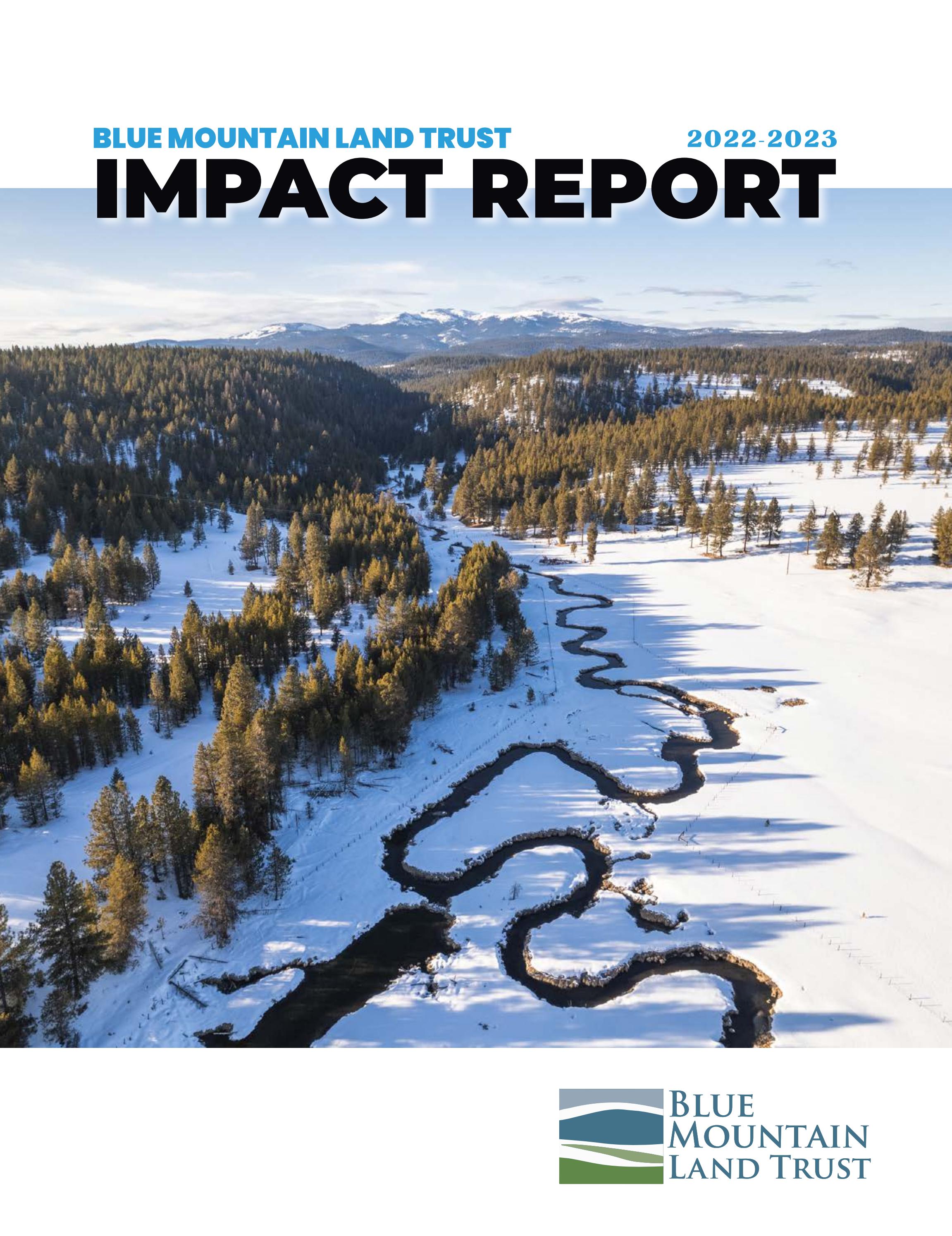 Blue Mountain Land Trust Impact Report 20222023 by