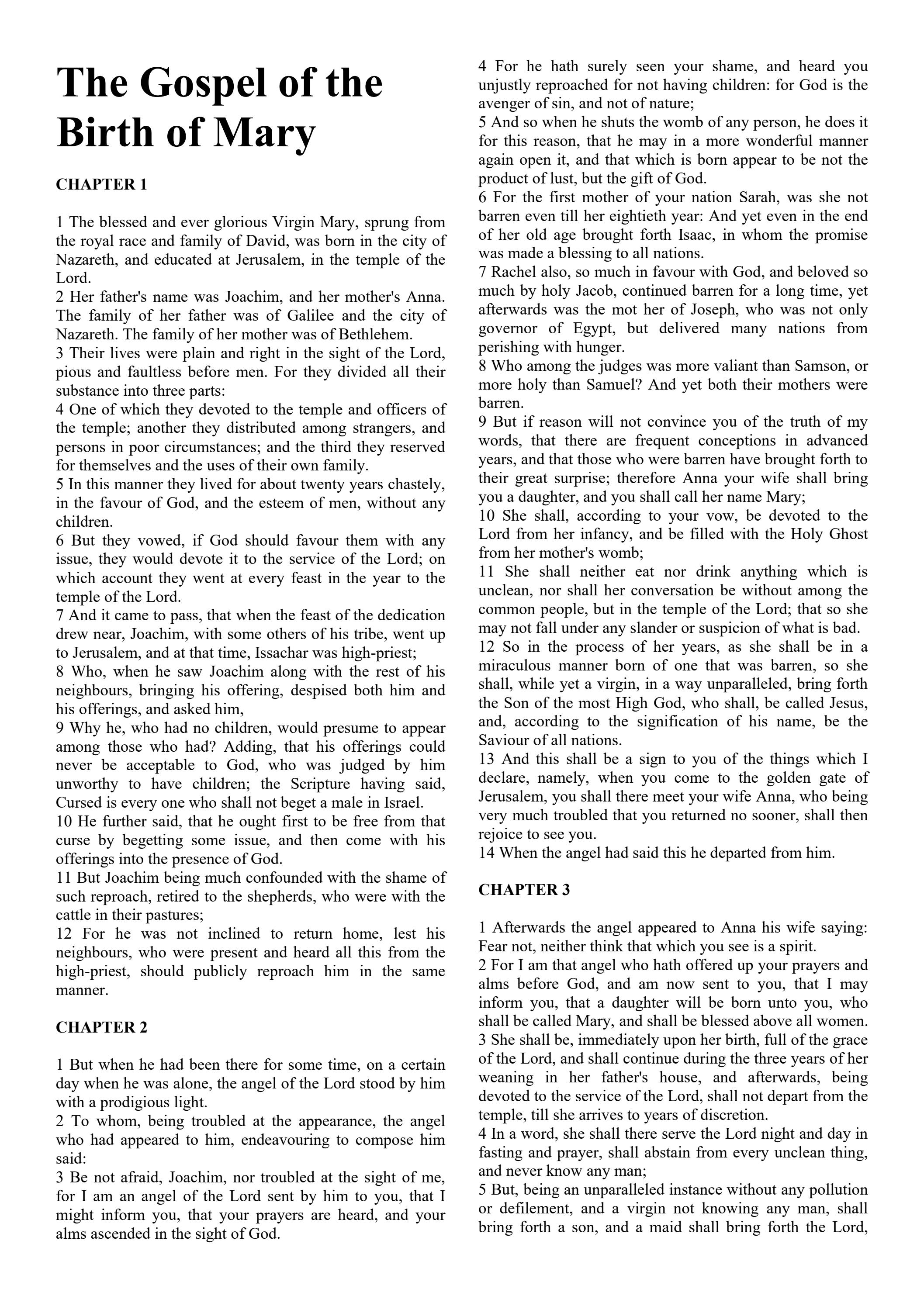 English The Gospel of the Birth of Mary by Filipino Tracts and
