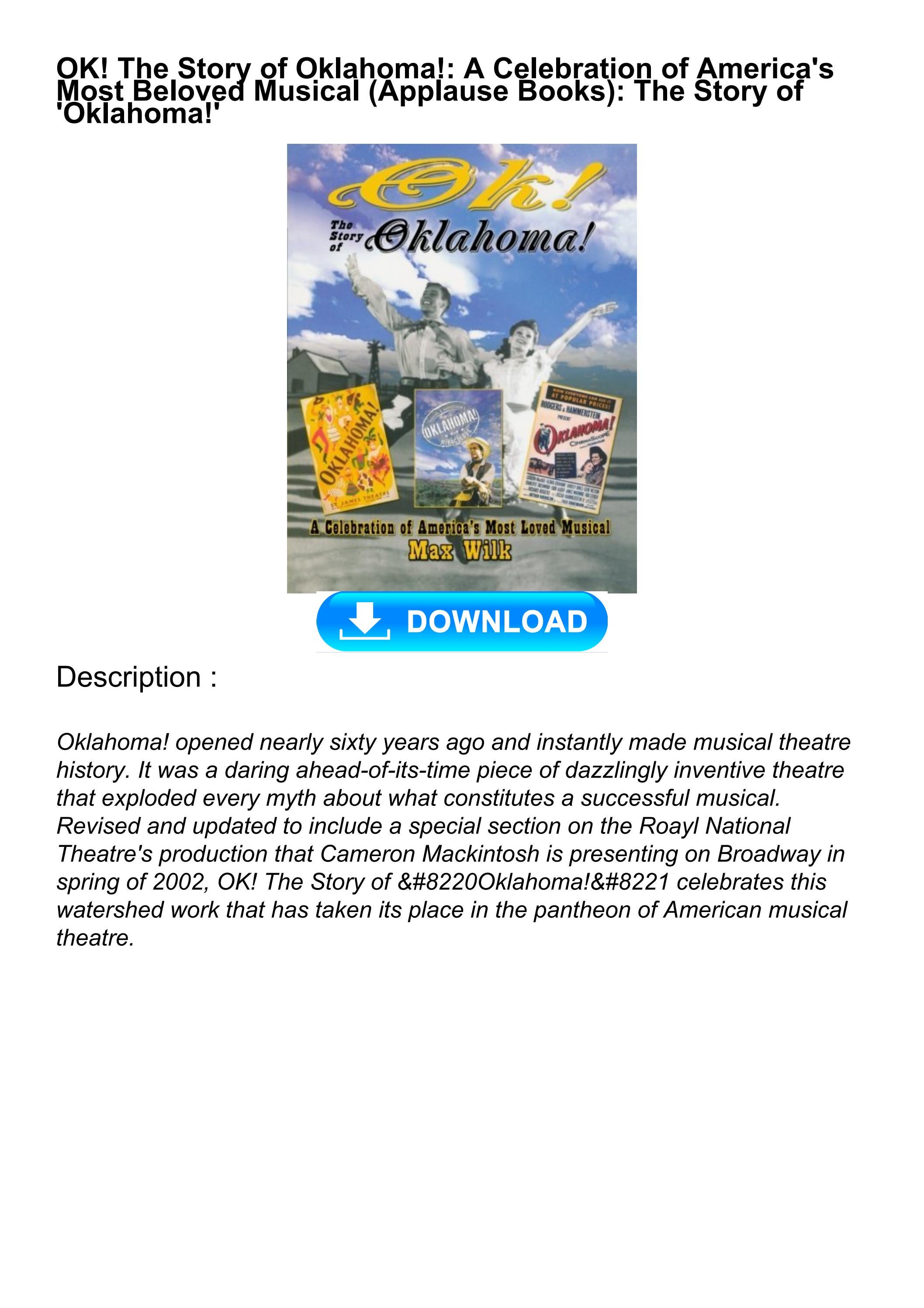 [DOWNLOAD]⚡ OK! The Story of Oklahoma! A Celebration of America's Most