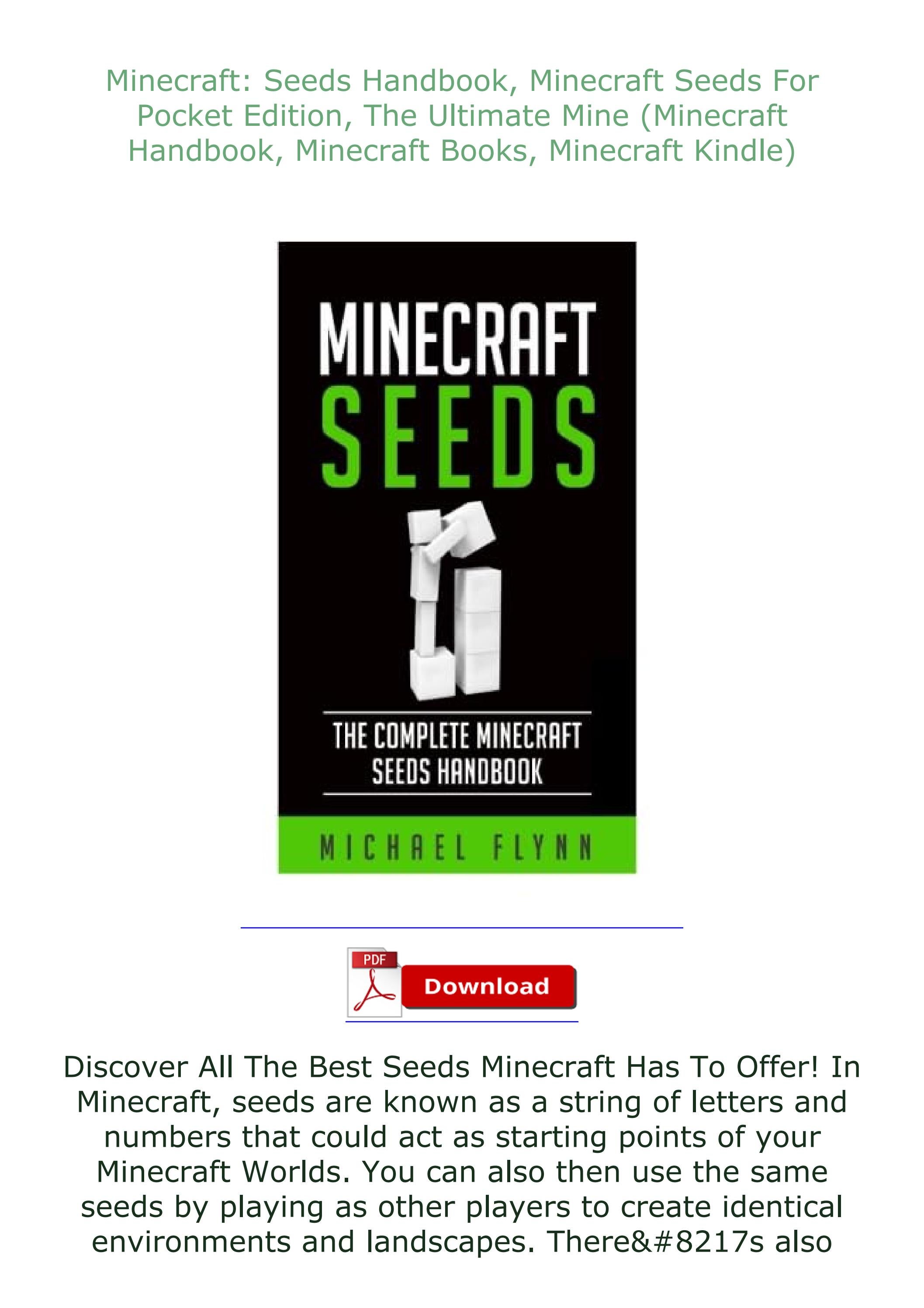 get [ PDF] Download Minecraft Seeds Handbook, Minecraft Seeds For