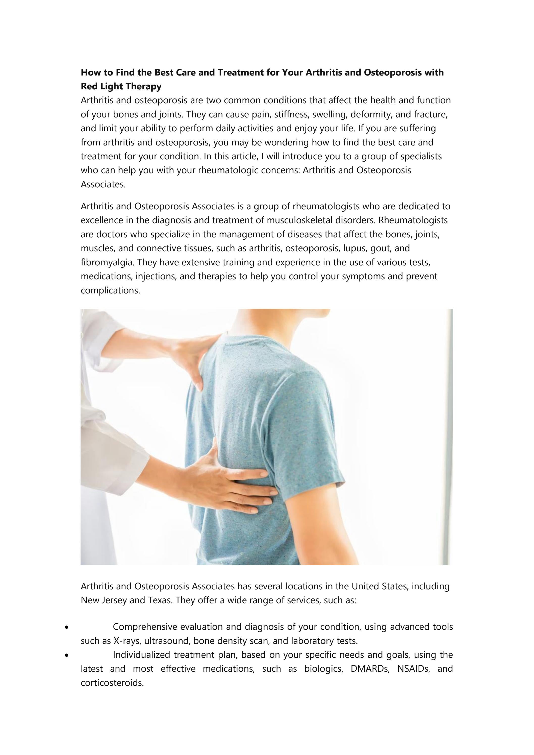 How to Find the Best Care and Treatment for Your Arthritis and