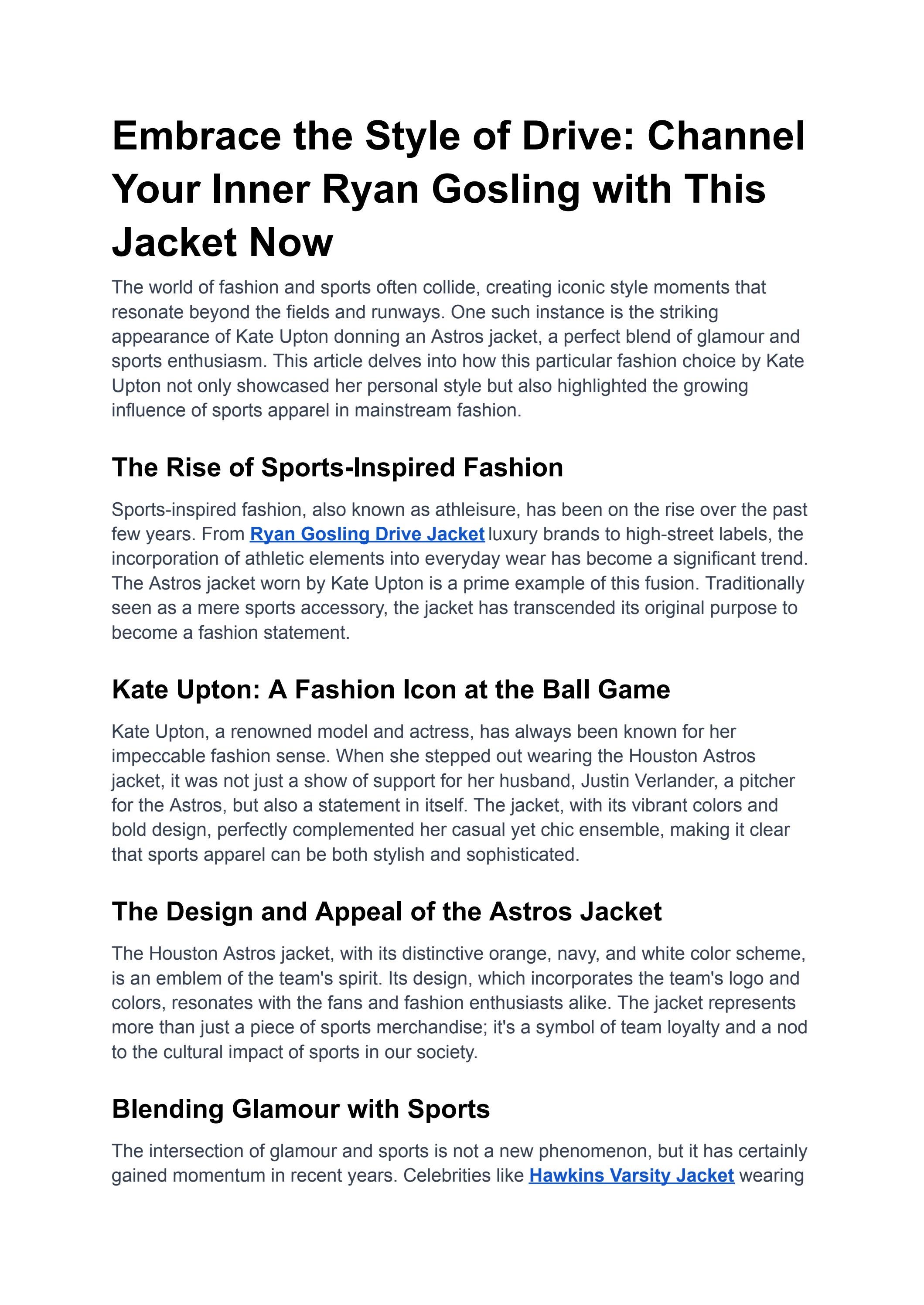 Embrace the Style of Drive Channel Your Inner Ryan Gosling with This