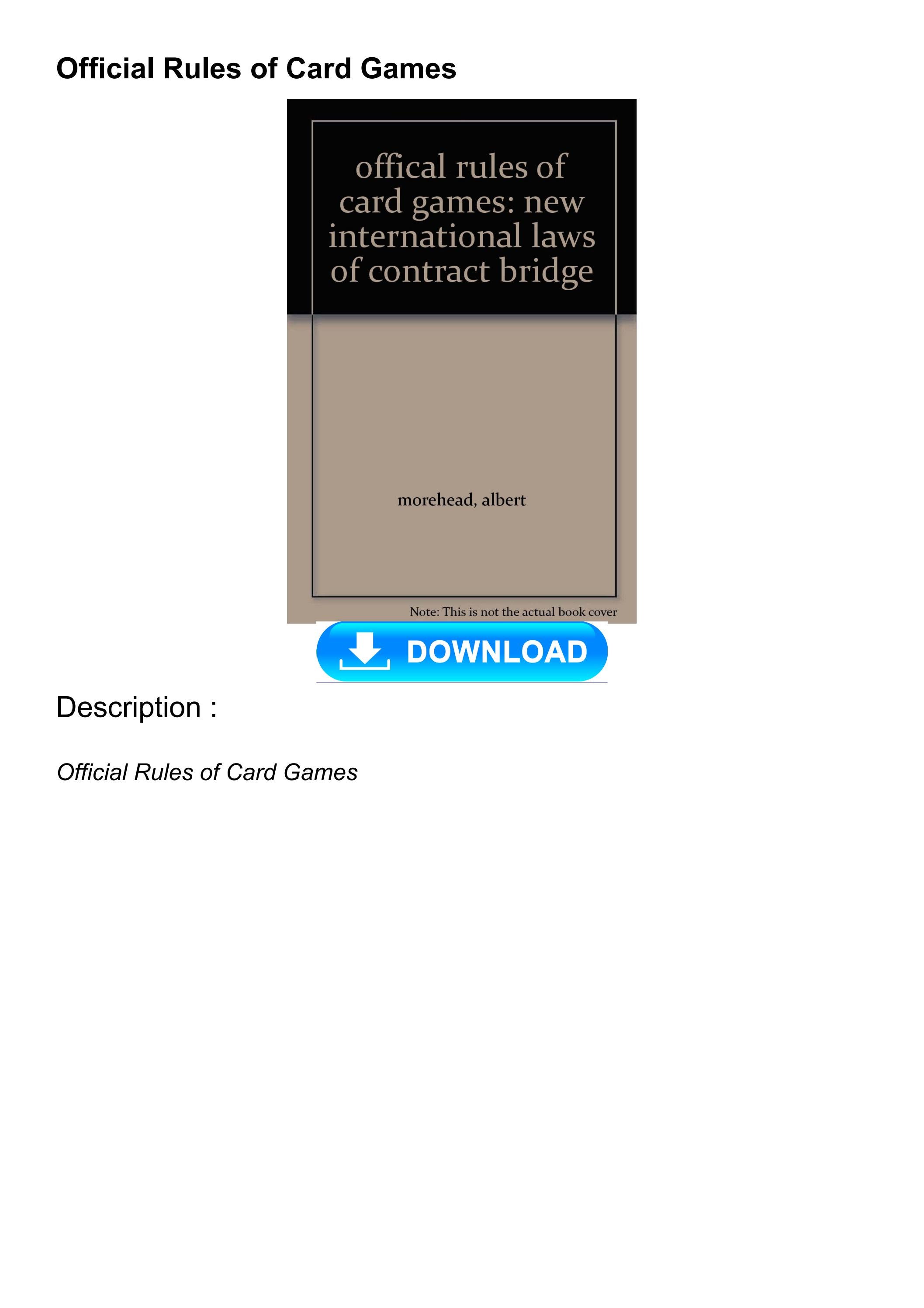 [EBOOK]⚡ Official Rules of Card Games by antrimfongvongsa Issuu