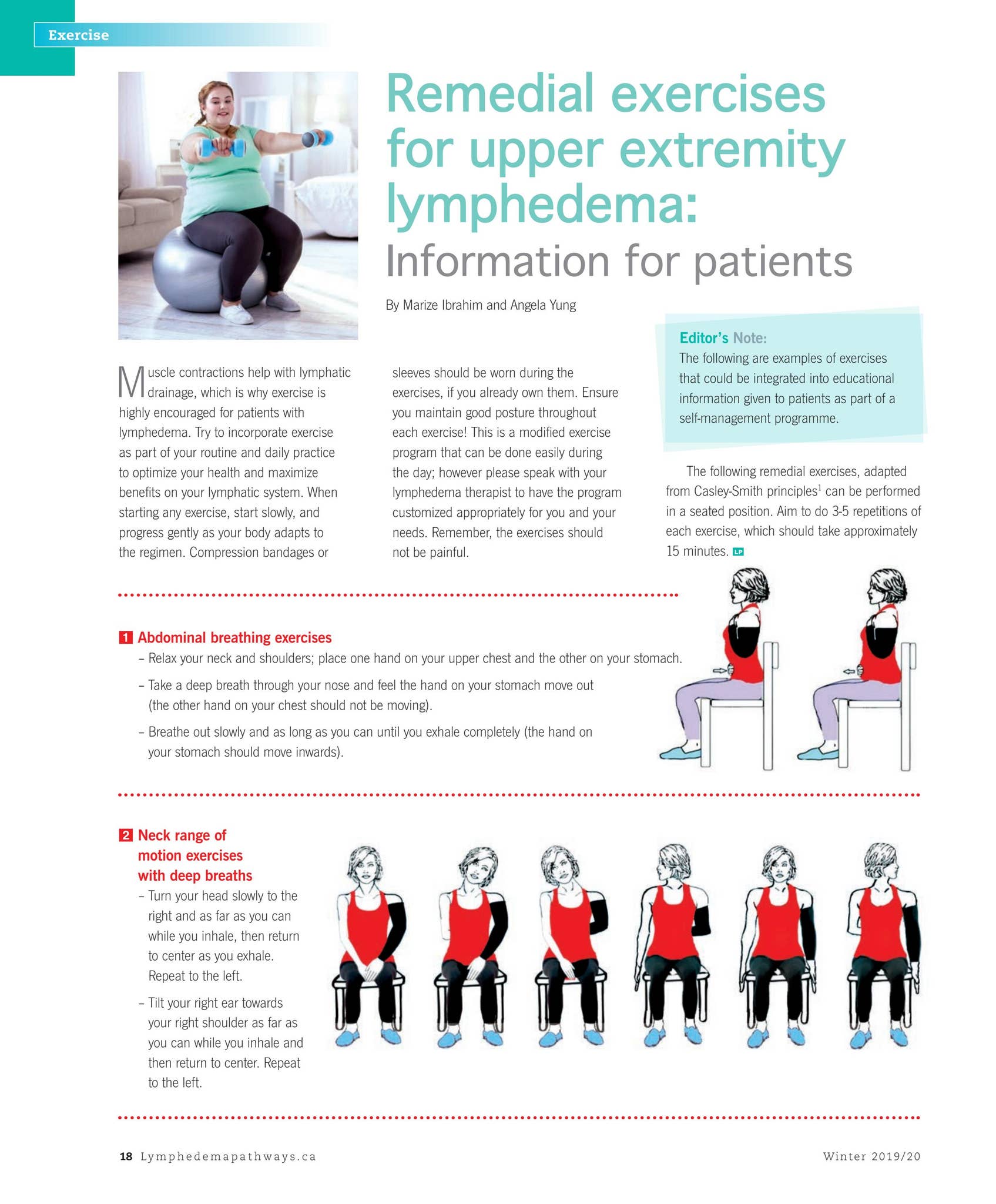Remedial exercises for upper extremity lymphedema: Informational for ...