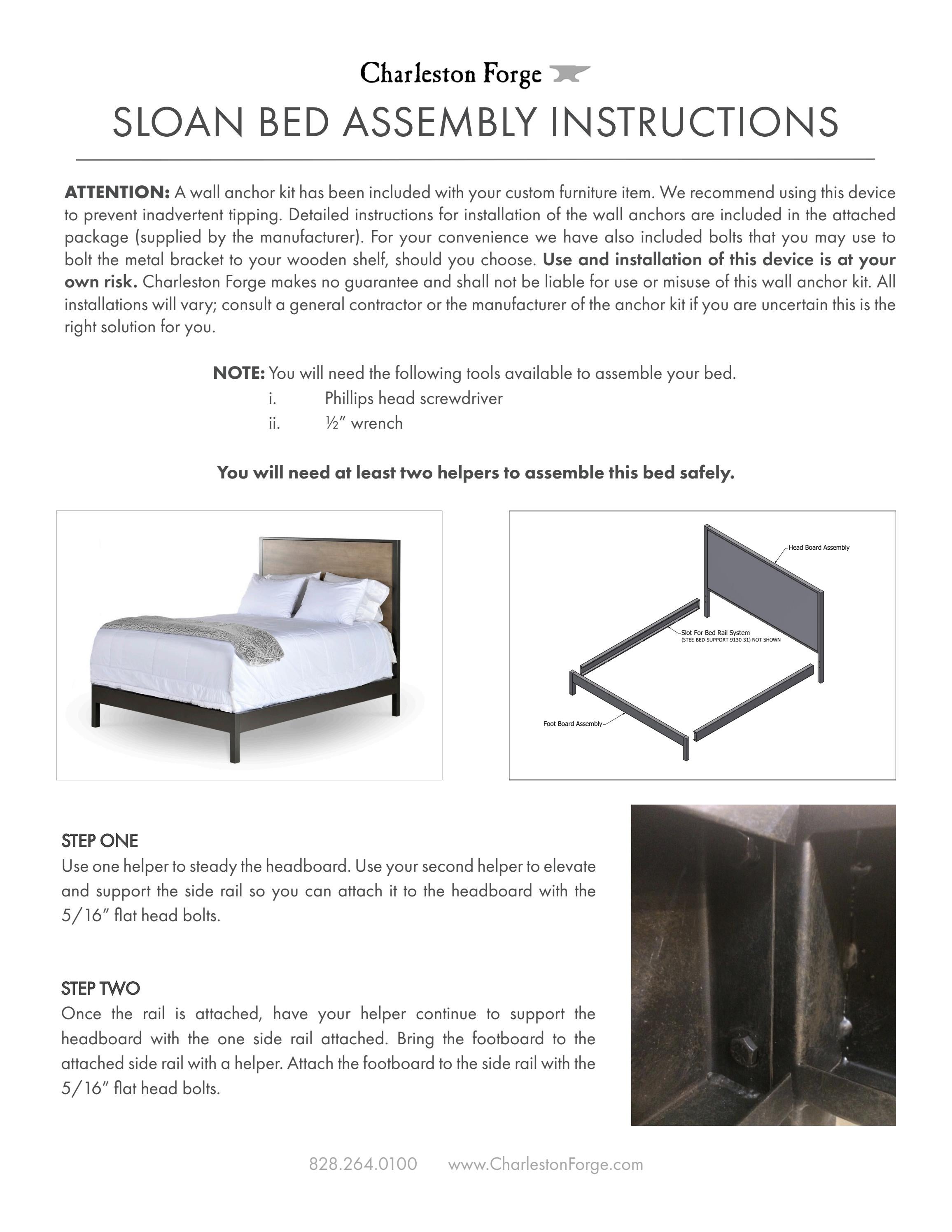 Charleston Sloan NonCanopy Bed Assembly Instructions by