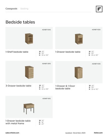 foliot furniture 家具目录 · Healthcare Poduct 指南 第 6 页