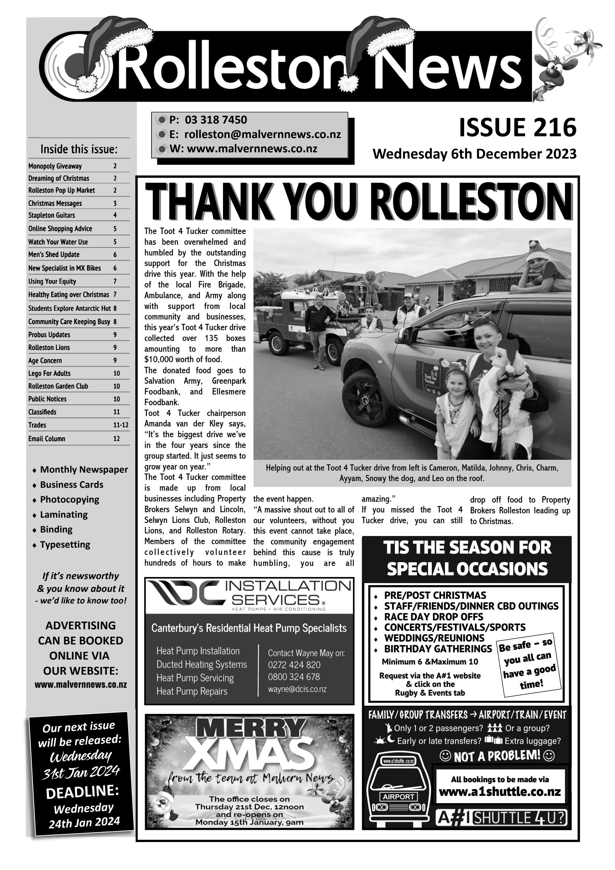 Issue 2016 Wednesday 6th December 2023 By Malvern News Issuu