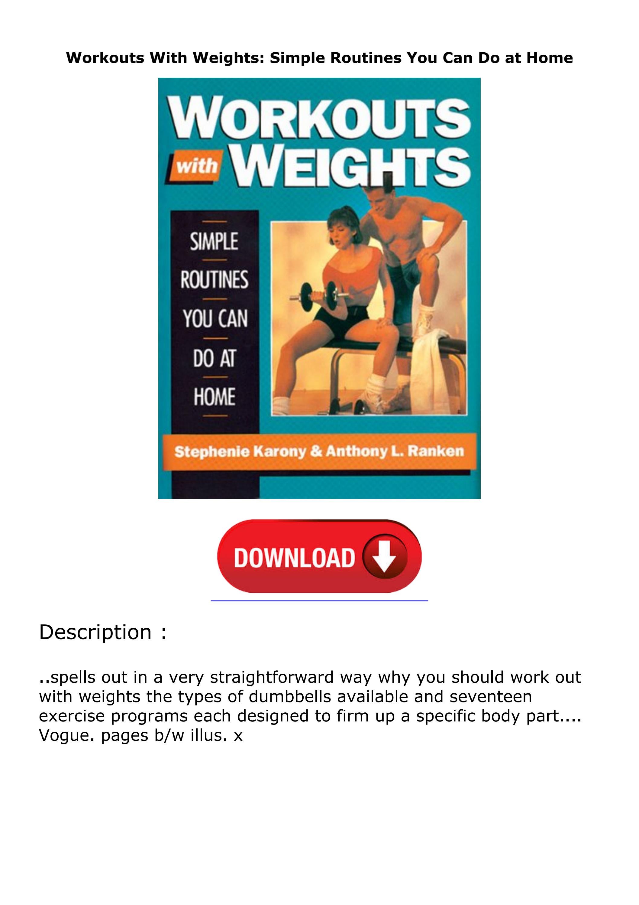 Download⚡PDF Workouts With Weights: Simple Routines You Can Do at Home ...
