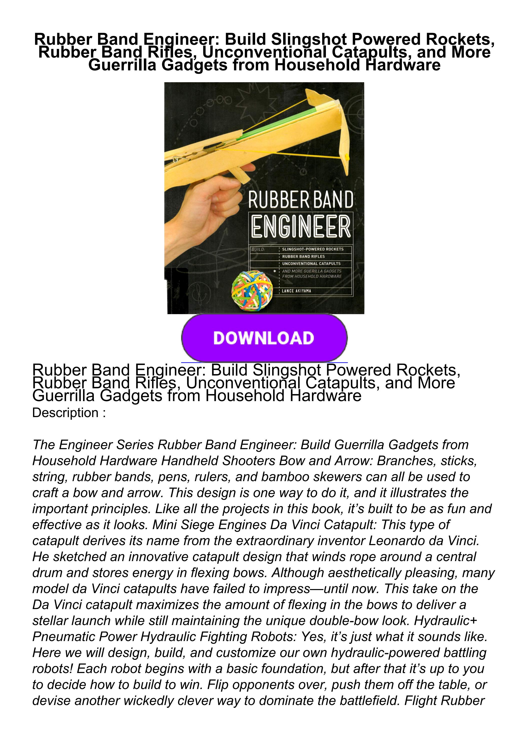 PDF Rubber Band Engineer Build Slingshot Powered Rockets, Rubber Band