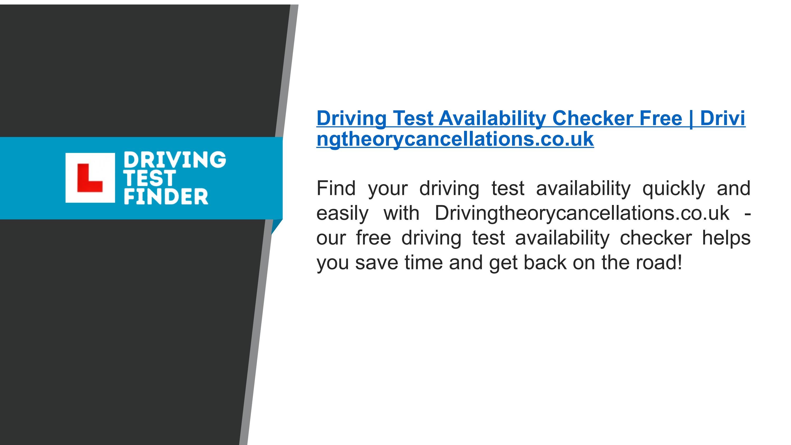 Driving Test Availability Checker Free Drivingtheorycancellations.co