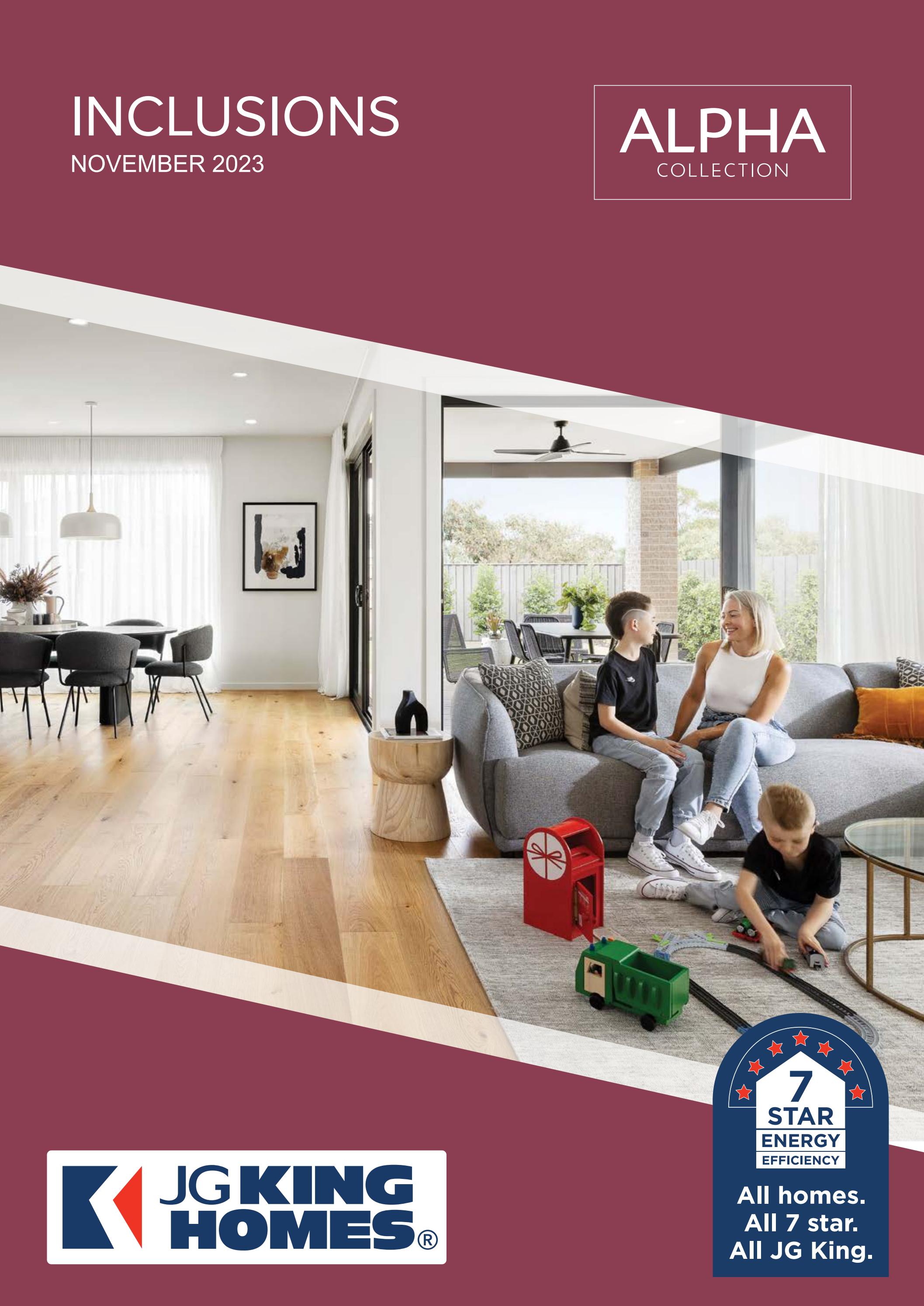 Alpha Inclusions Brochure by JG King Homes Issuu