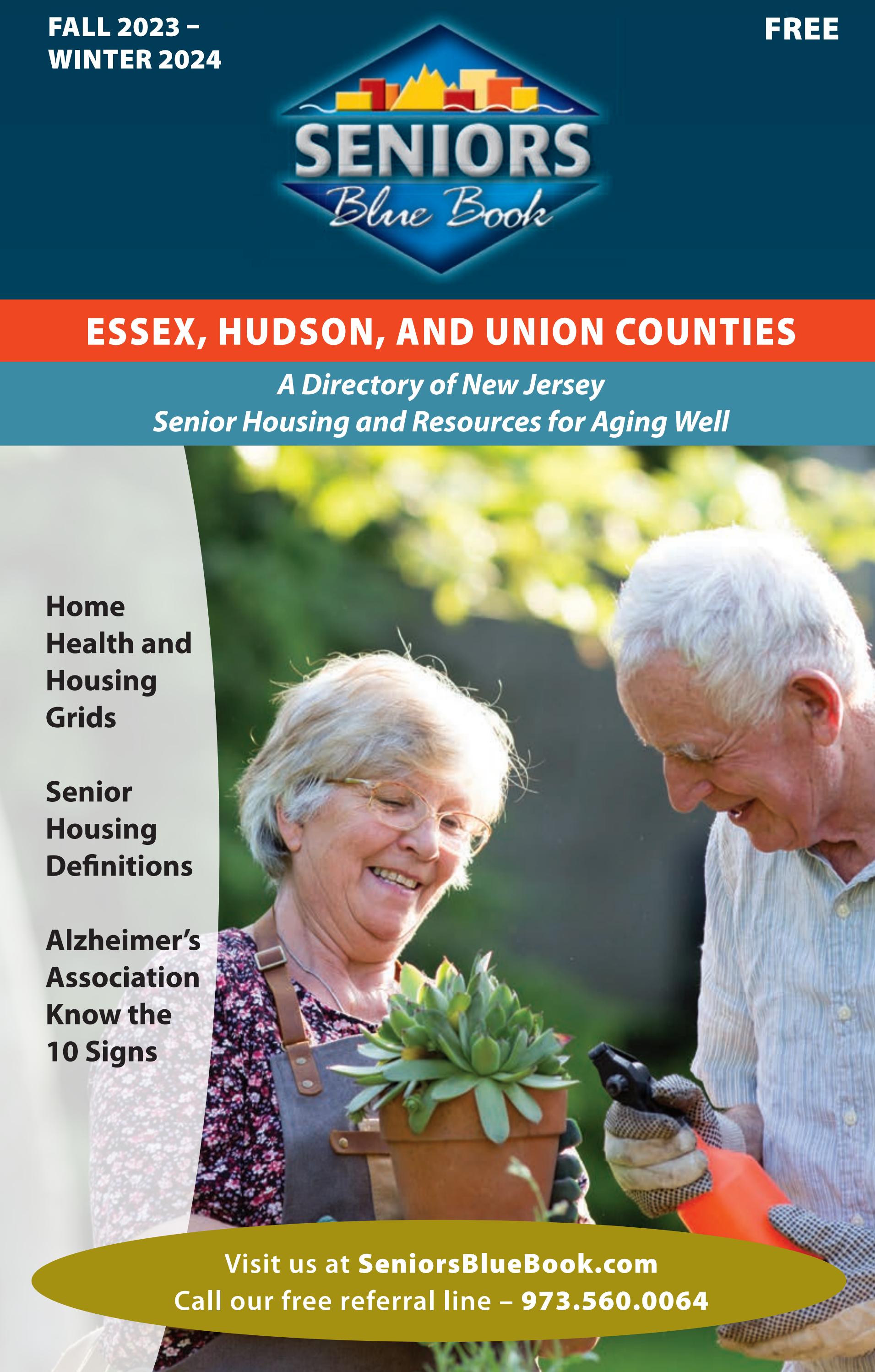 New Jersey Seniors Blue Book Essex, Hudson, and Union Counties Fall