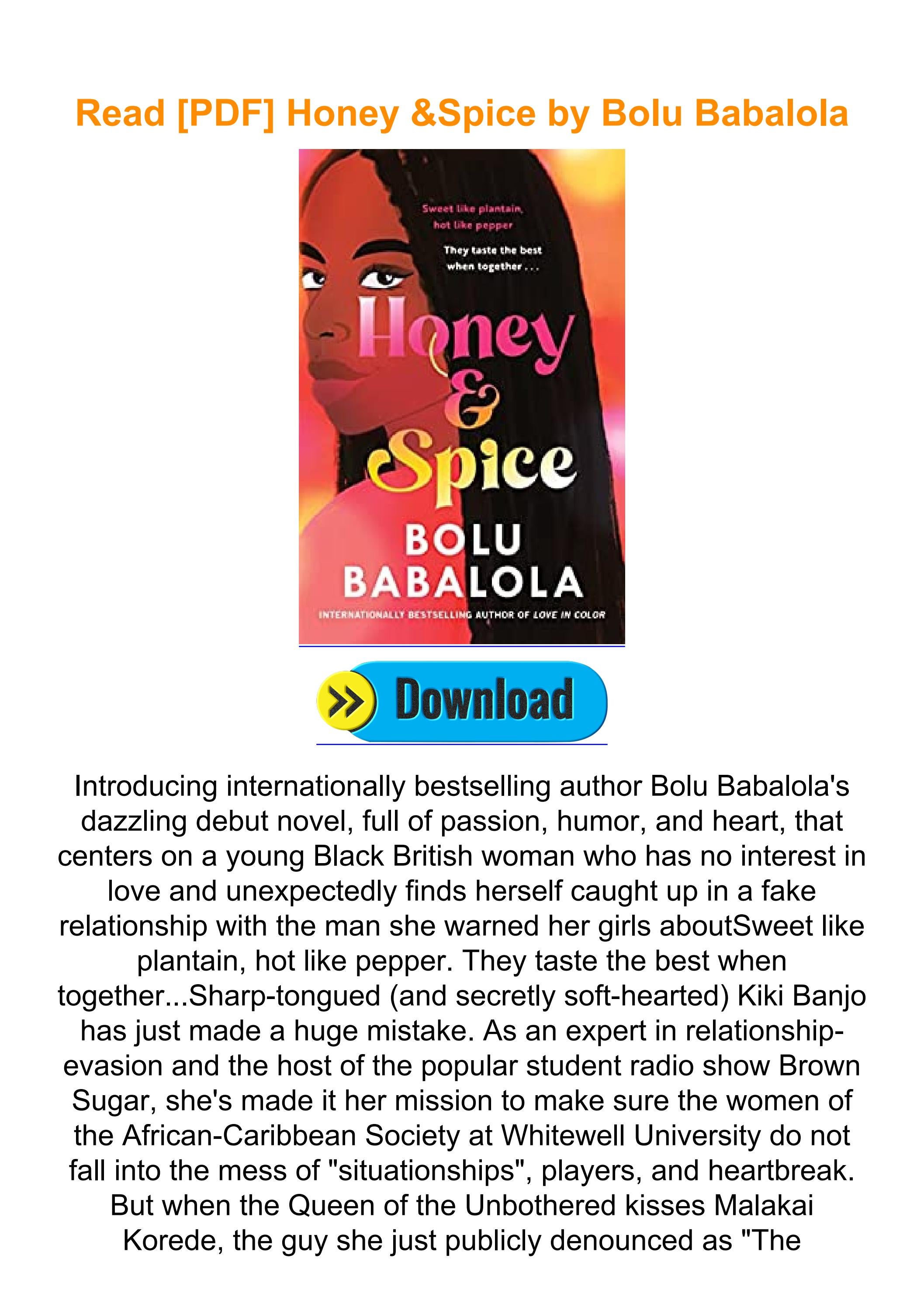 Read [PDF] Honey & Spice by Bolu Babalola by StephenJTrejo Issuu