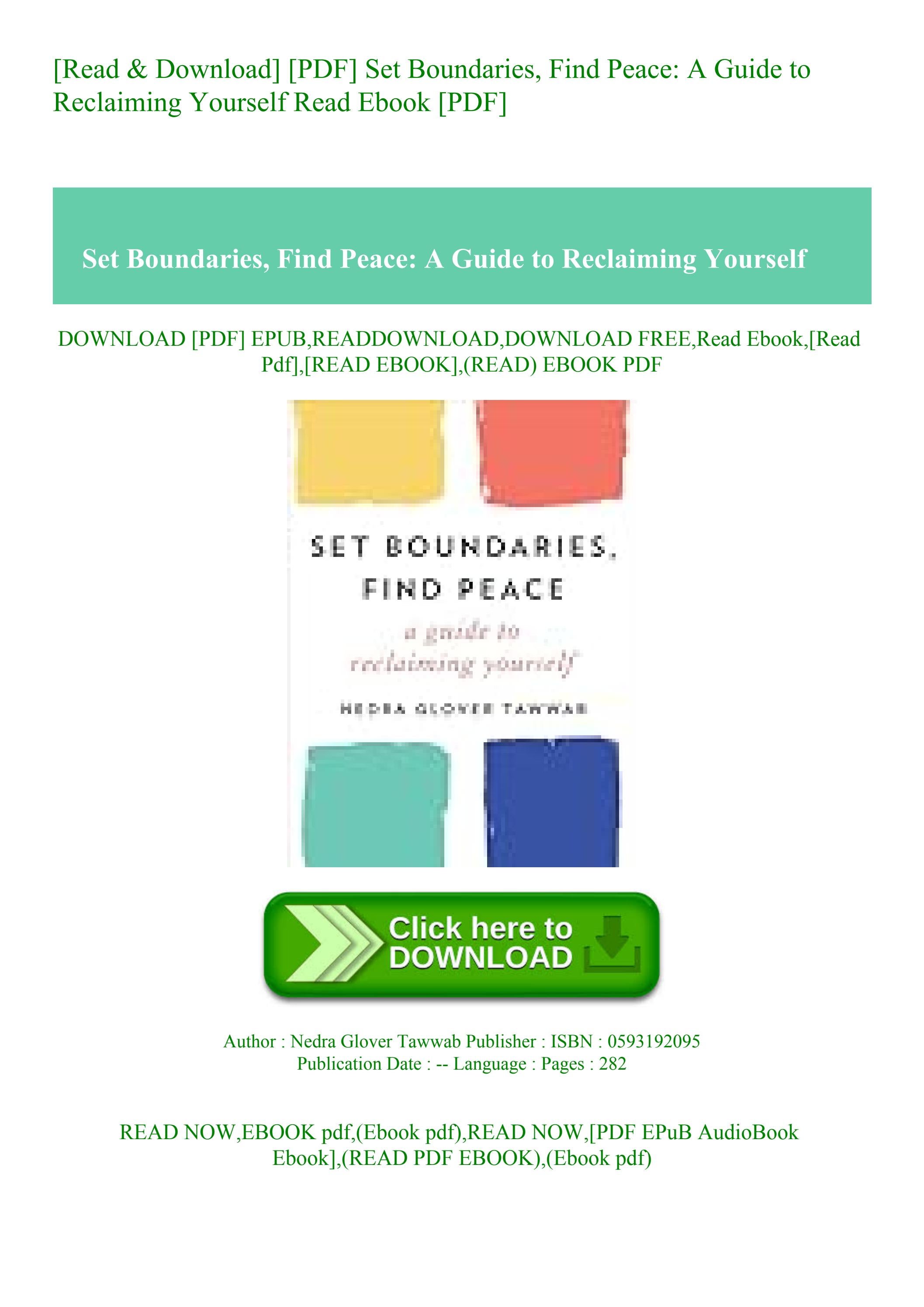 [Read & Download] [PDF] Set Boundaries Find Peace A Guide to Reclaiming Yourself Read Ebook [P