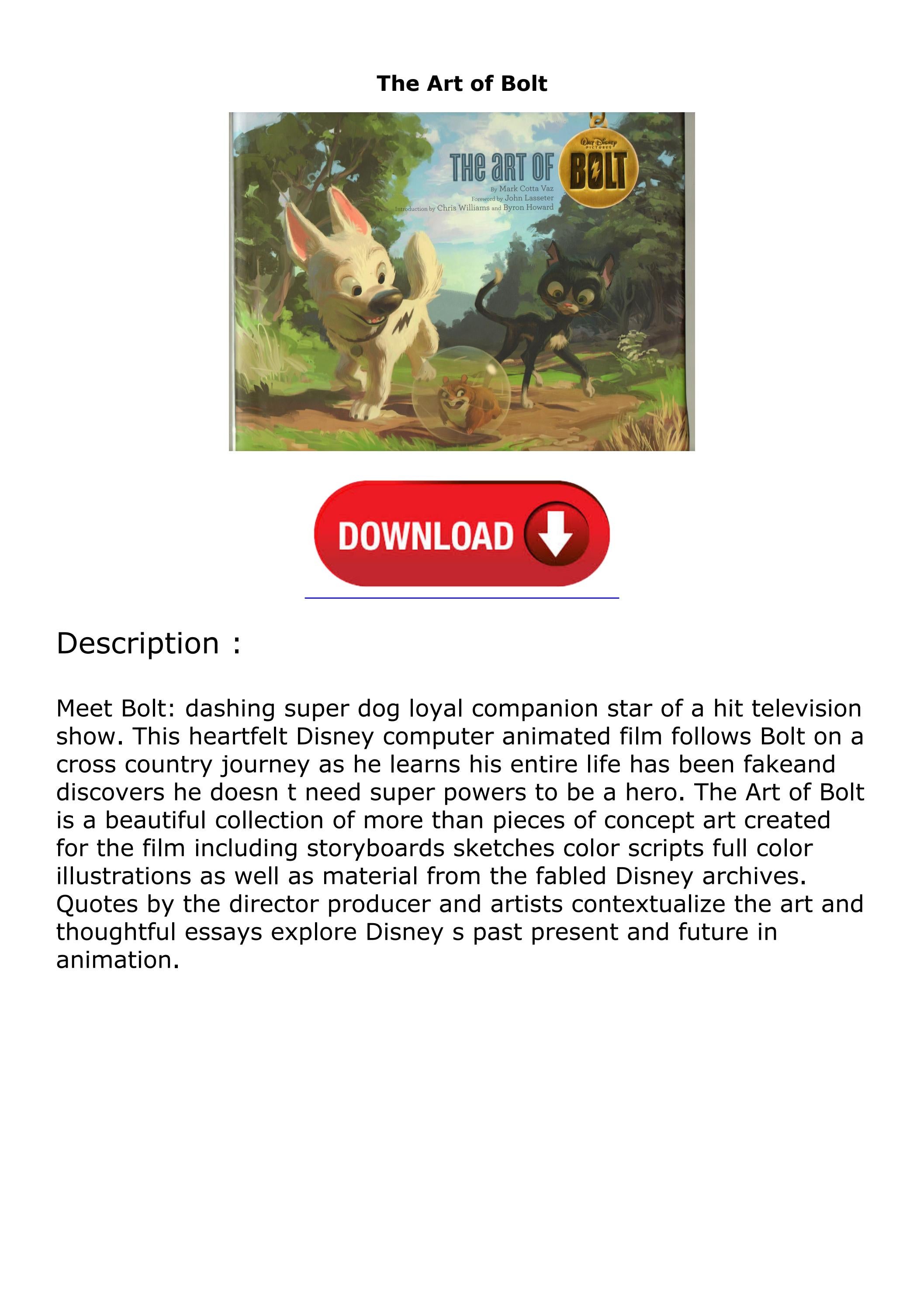 Download⚡(PDF) The Art of Bolt by adelaideopeecarey Issuu