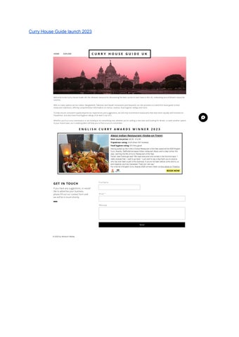 Curry House Guide launch pages by Jared Rood - Issuu