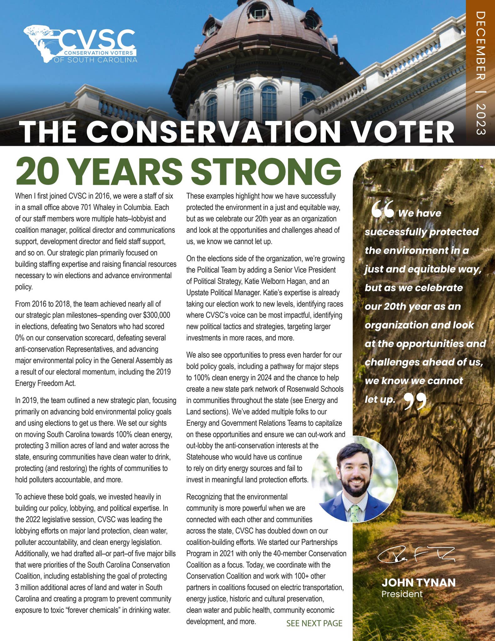 CVSC Winter 2023 Newsletter by Conservation Voters of South Carolina ...