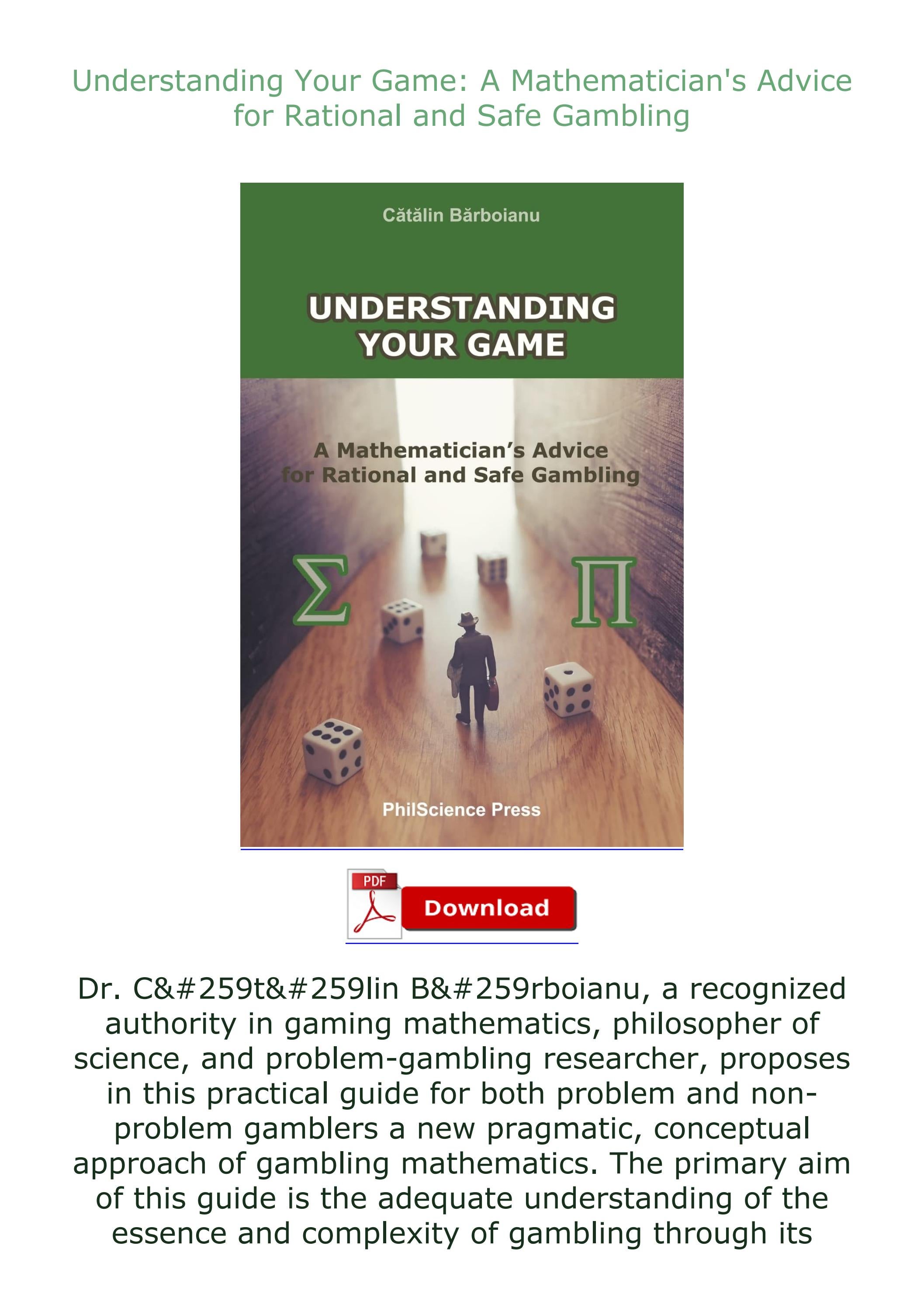 Download Book [ PDF] Understanding Your Game A Mathematician's Advice