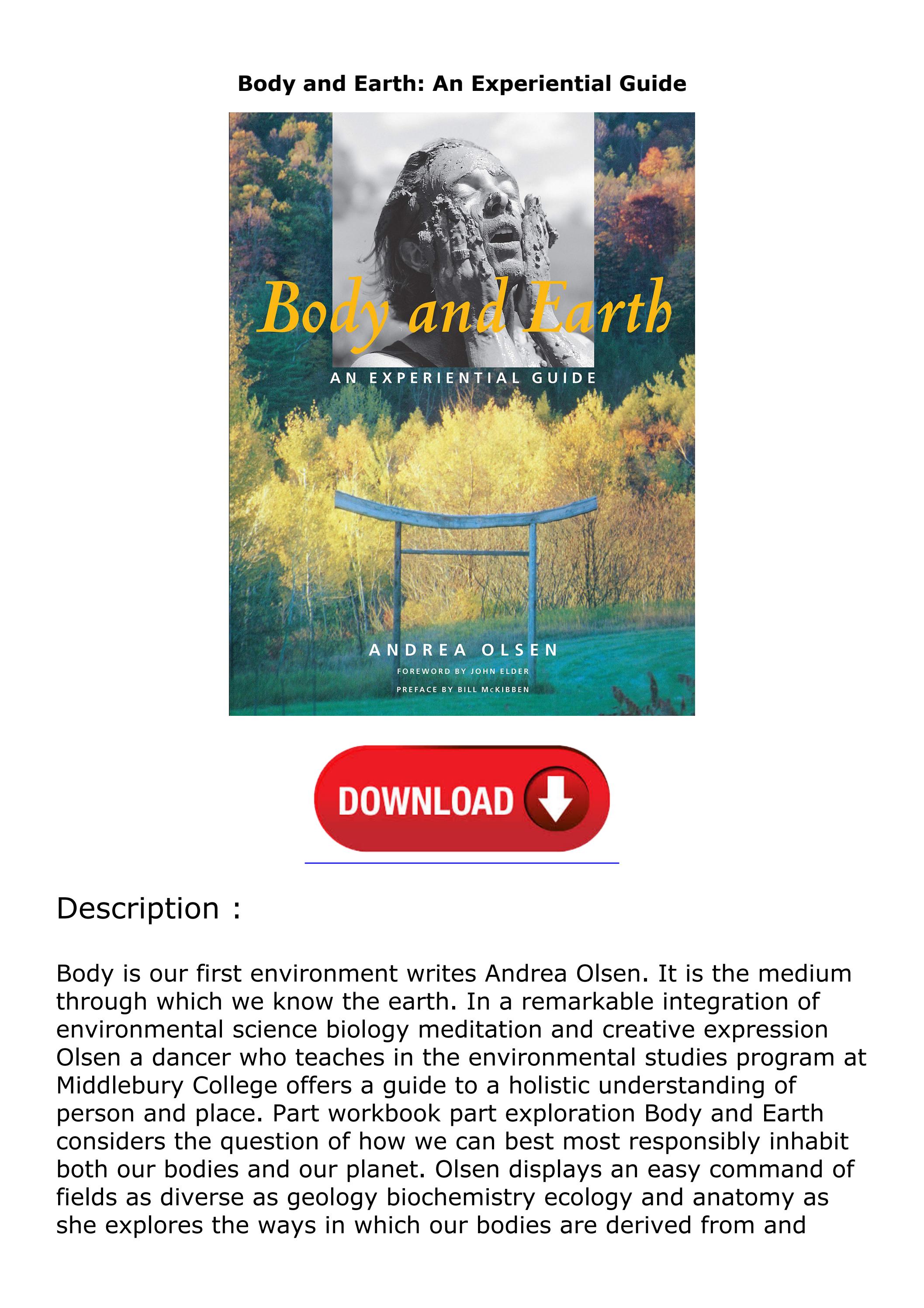 Download⚡(PDF) Body and Earth An Experiential Guide by