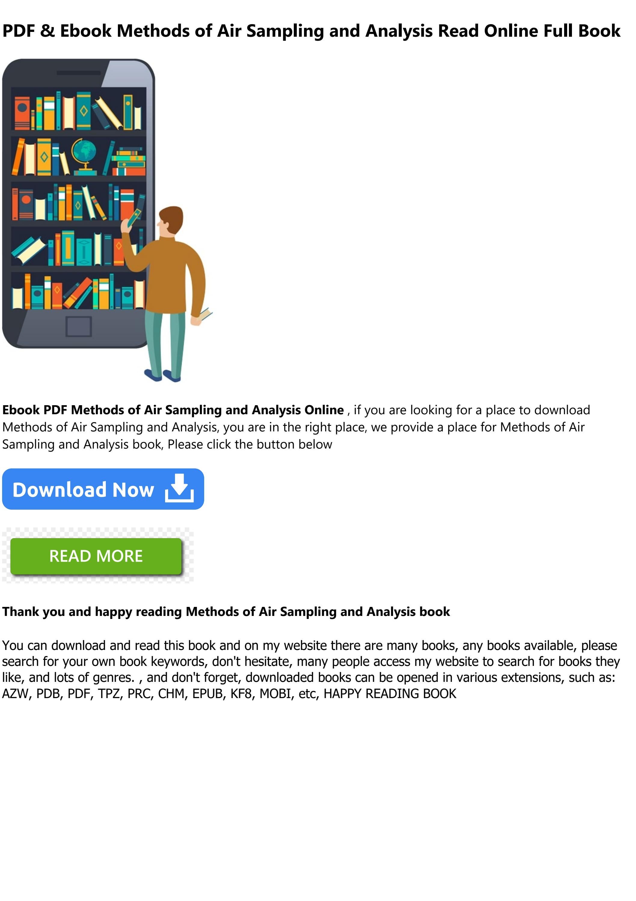 [DOWNLOAD] ⚡️ (PDF) Methods of Air Sampling and Analysis Full Books by
