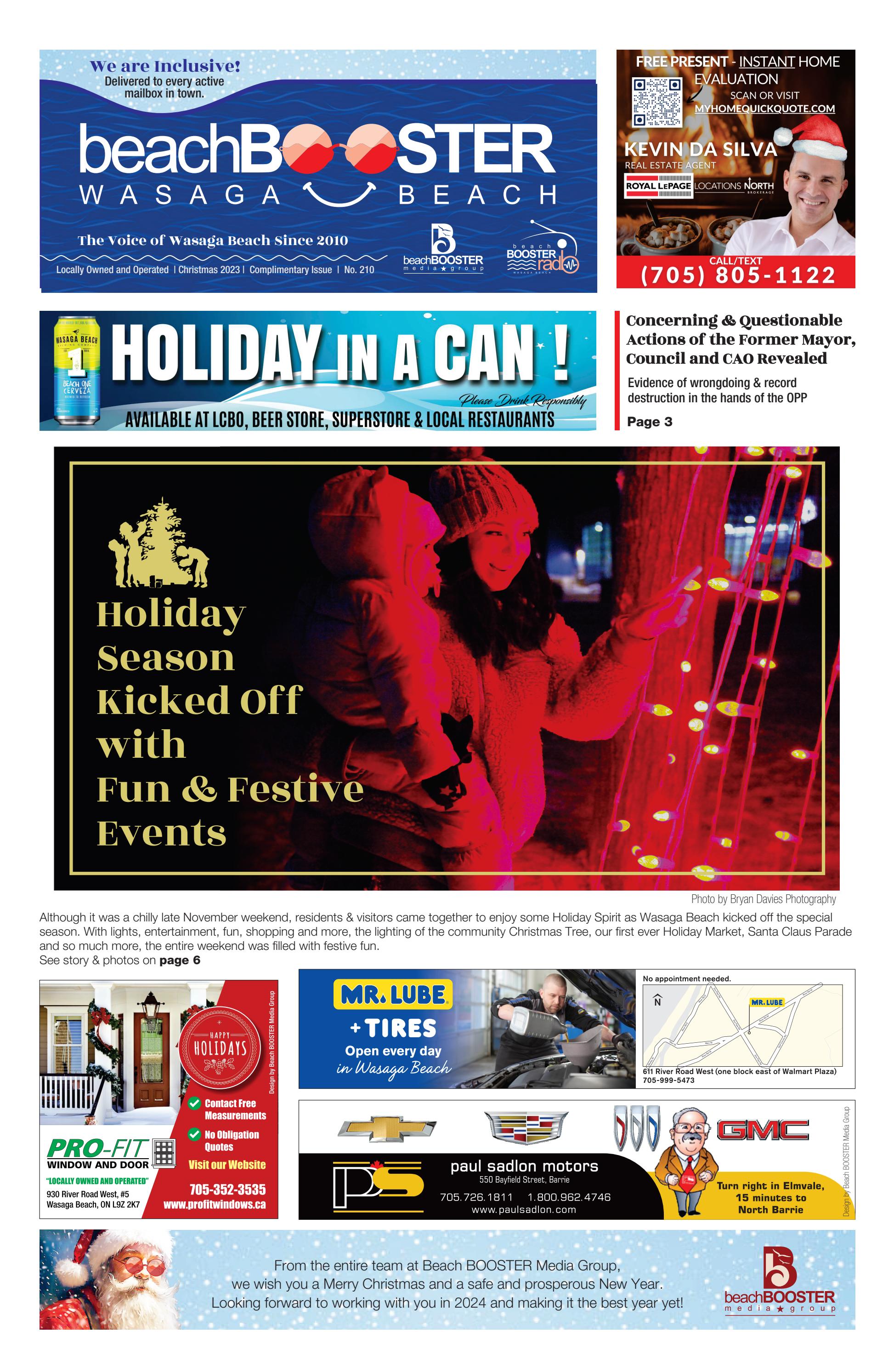 beach BOOSTER (210) Wasaga Beach December 2023 CHRISTMAS by