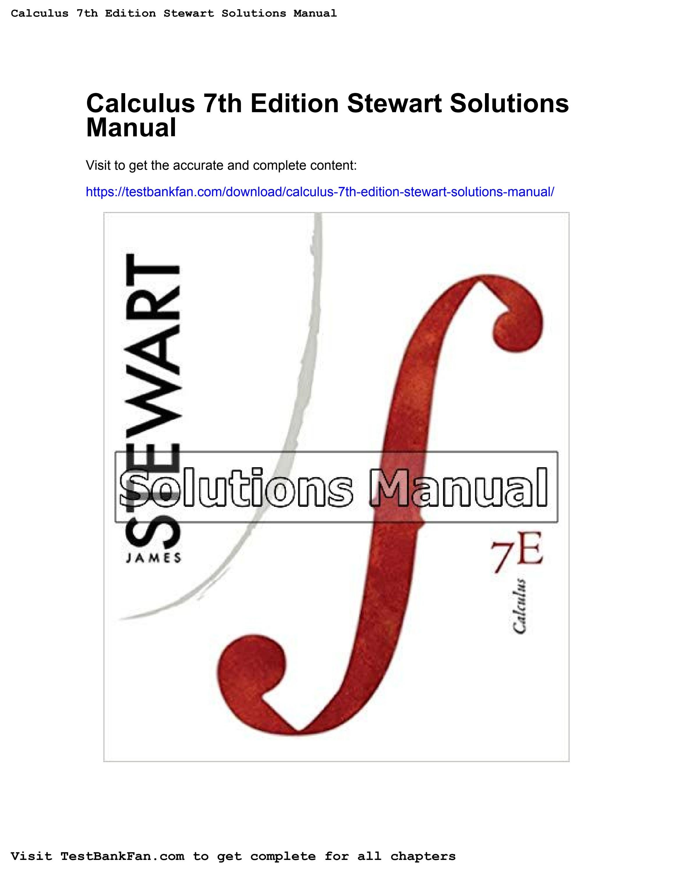 Full_download_calculus 7th edition stewart solutions manual by jennifer