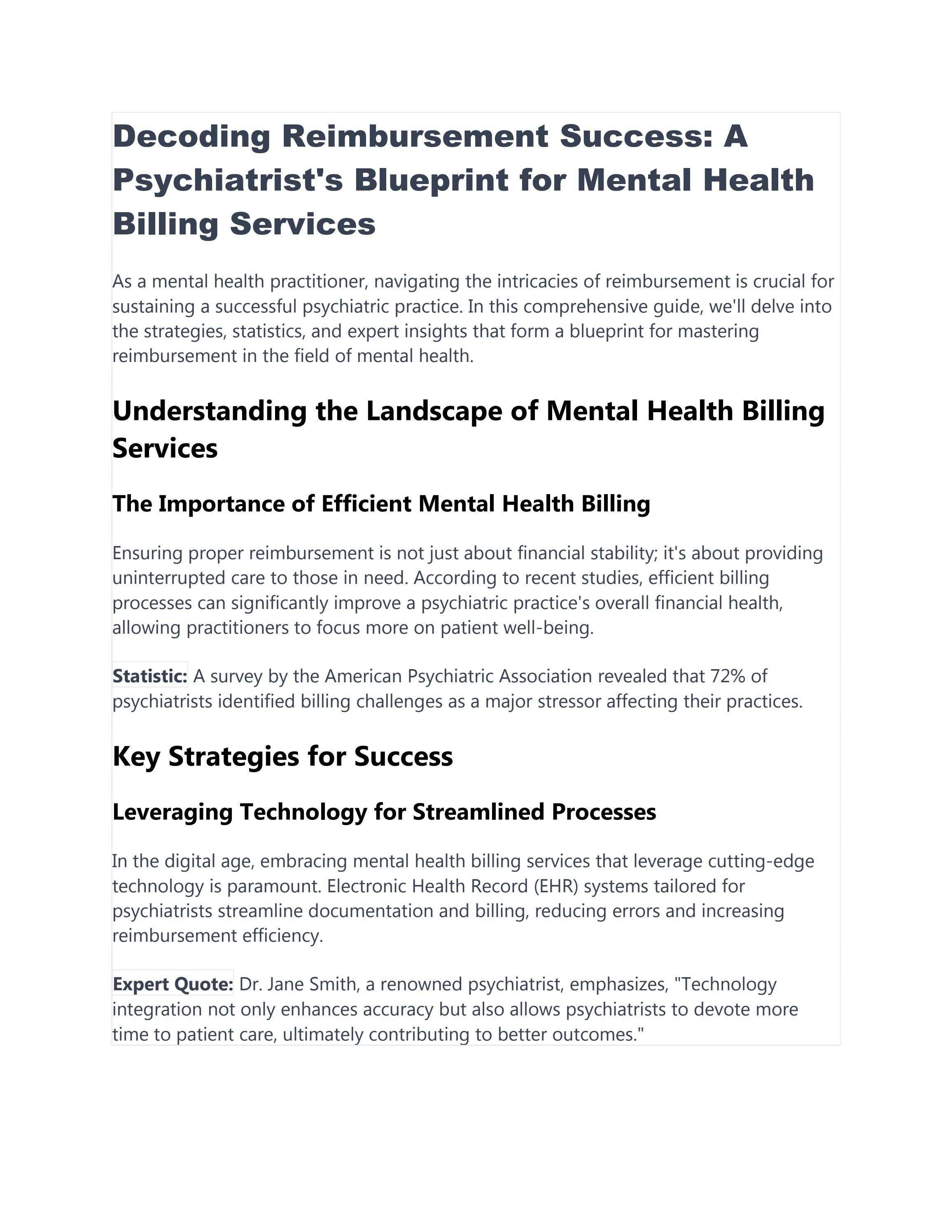 Psychiatrist's Guide Mental Health Billing Success by David Moris Issuu