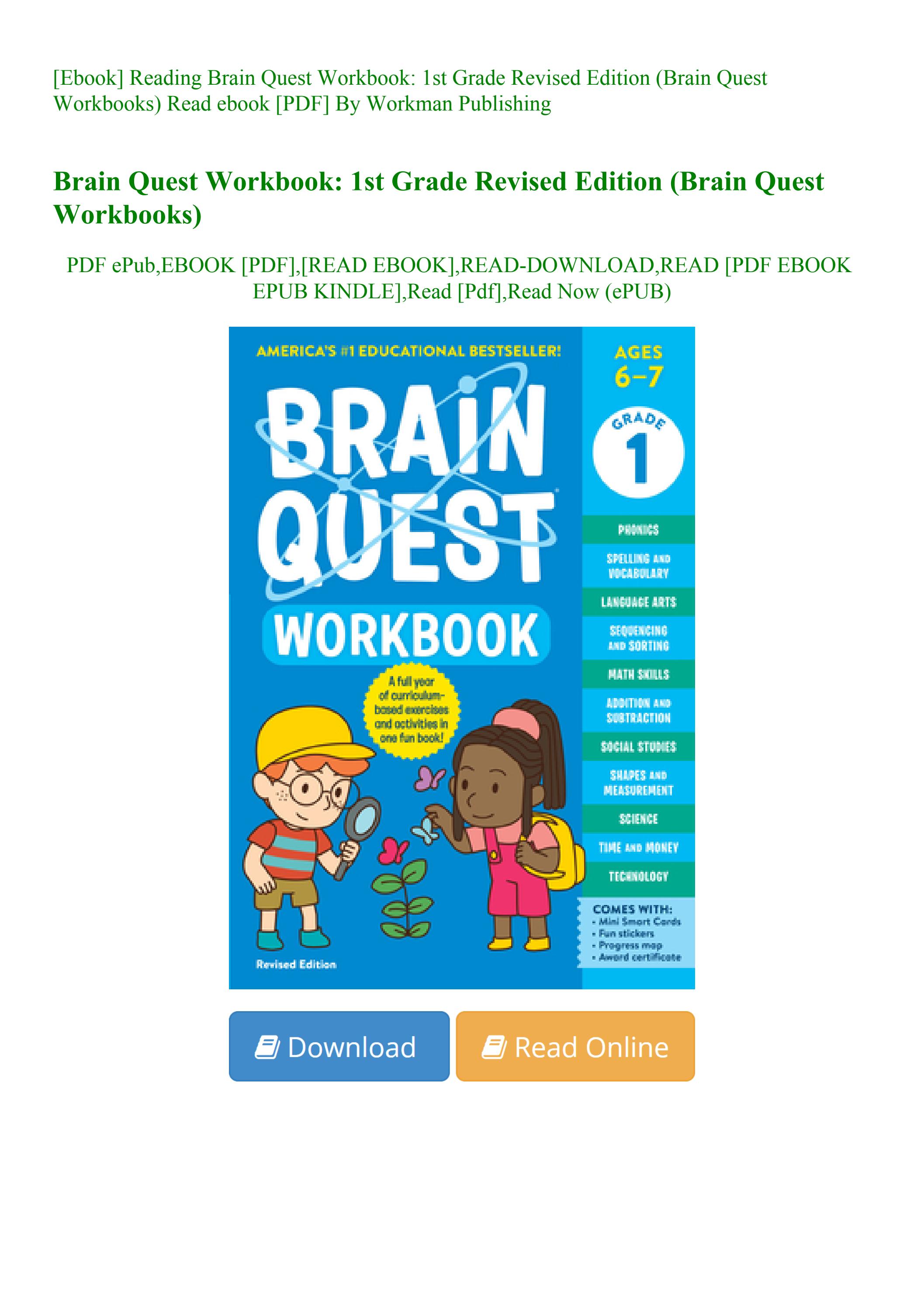 [Ebook] Reading Brain Quest Workbook 1st Grade Revised Edition (Brain