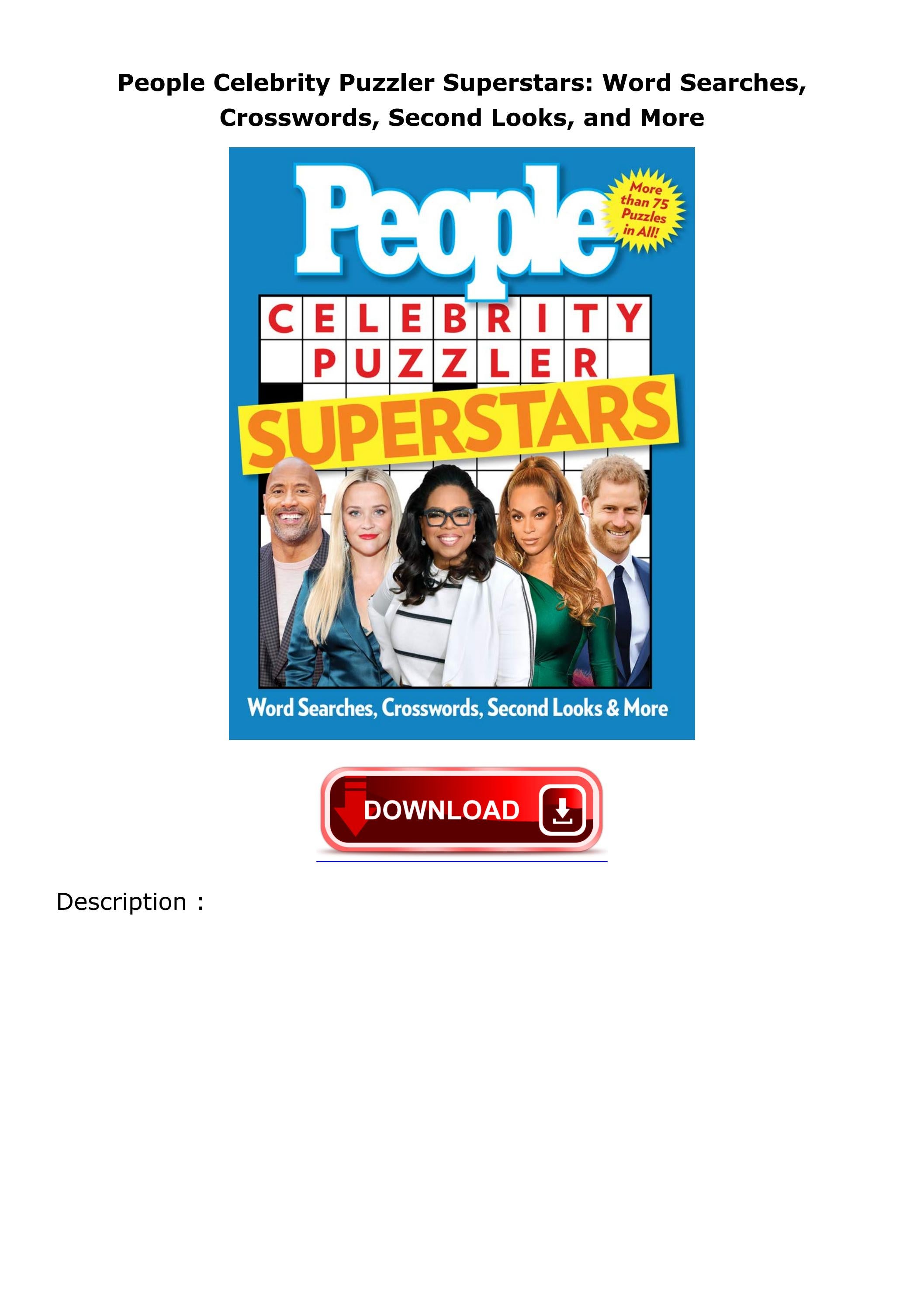 √PDF_ People Celebrity Puzzler Superstars Word Searches, Crosswords