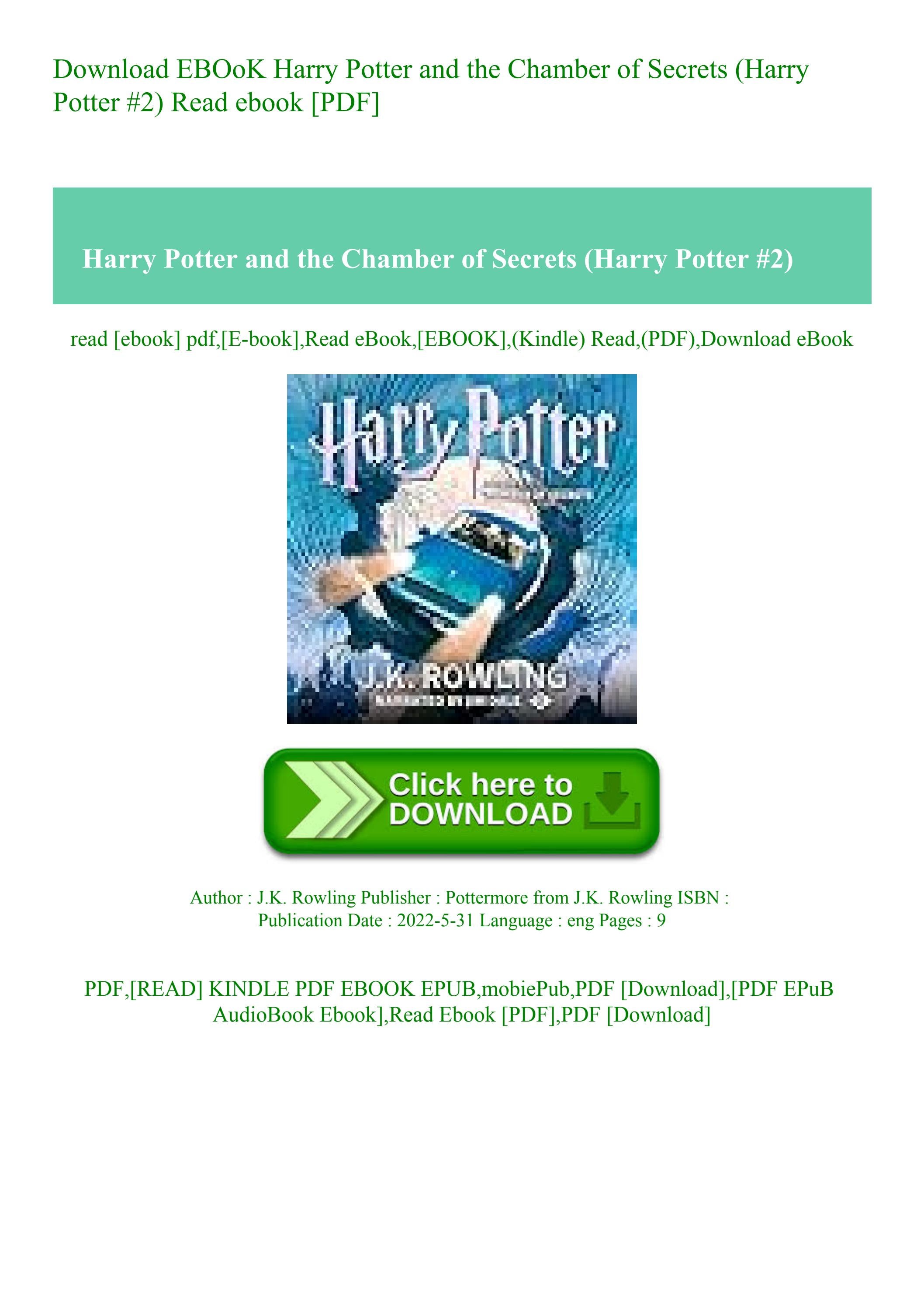 Download EBOoK Harry Potter and the Chamber of Secrets (Harry Potter 2