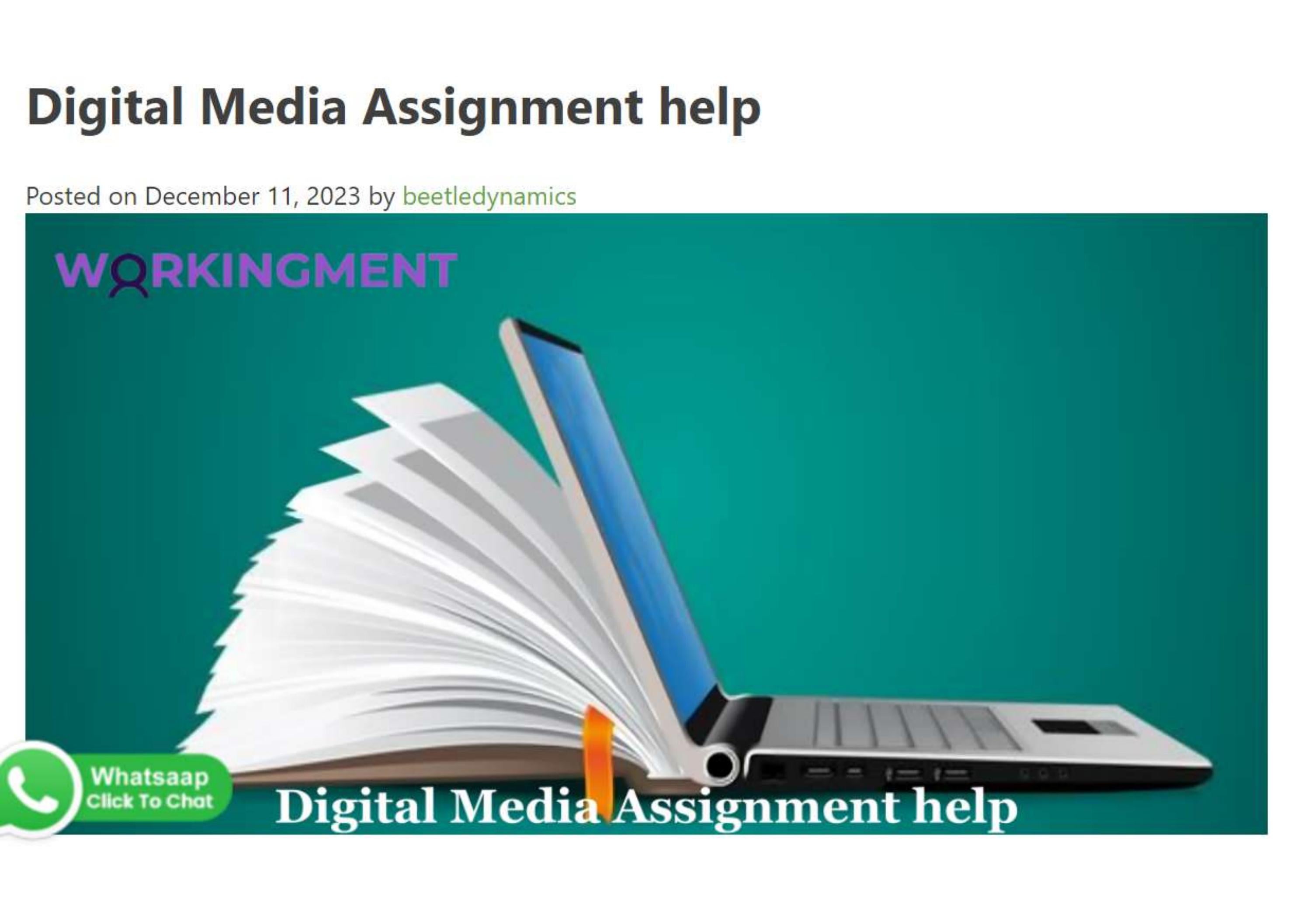 Digital Media Assignment help by taniya chauhan Issuu
