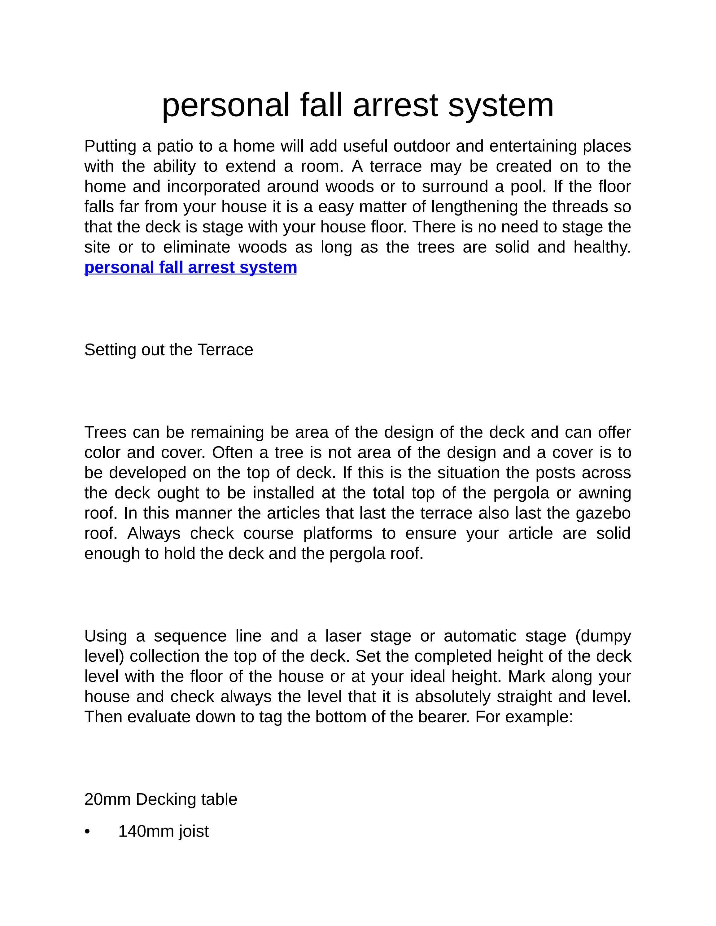 personal fall arrest system by GlennisFrasier Issuu