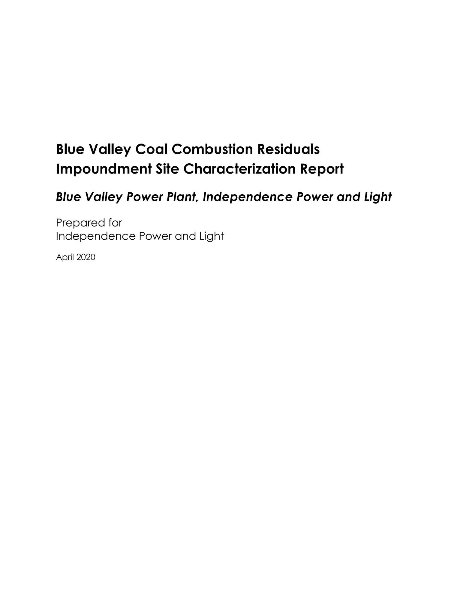 Site Characterization Report- May 2020 by cityofindepmo - Issuu