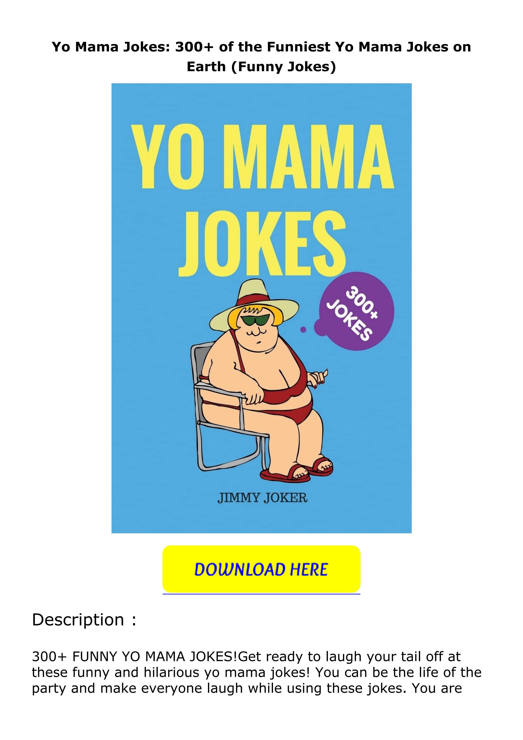 Kindle ️(online ️(PDF) Yo Mama Jokes: 300+ of the Funniest Yo Mama ...