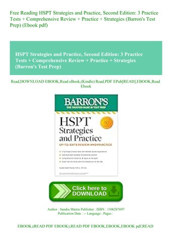 Free Reading HSPT Strategies and Practice Second Edition 3 Practice ...