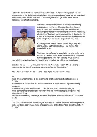 Best Digital Marketer in Cumilla Bangladesh by Best Web It - Issuu