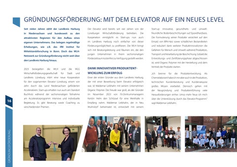Geschäftsbericht 2023 Wirtschaftsförderung im Landkreis Harburg 第 16 页