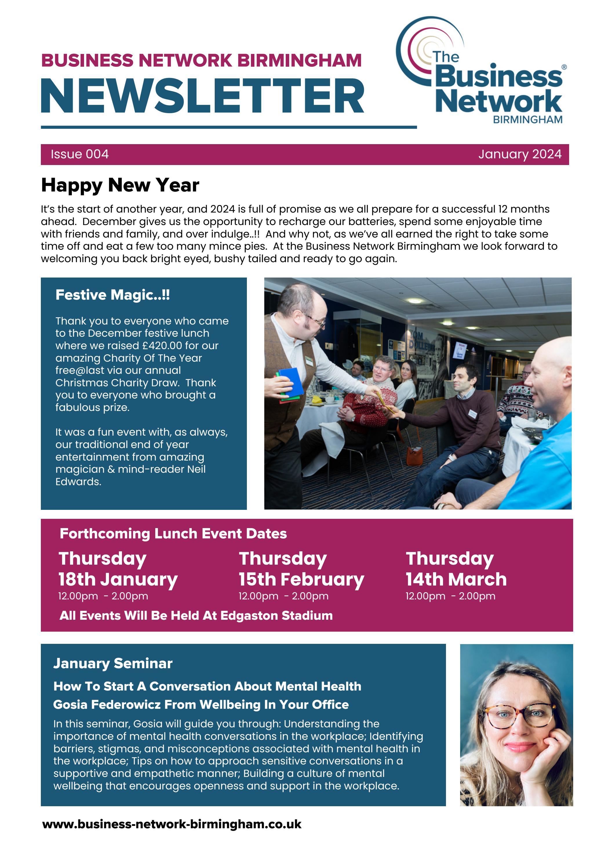The Business Network Birmingham January 2024 Digital Newsletter by