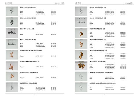 Tom Dixon Studio 灯饰目录 · Tom Dixon 2024 Pricelist EUR 第 9 页