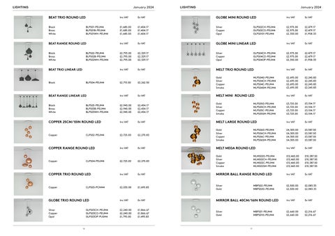 Tom Dixon Studio 灯饰目录 · Tom Dixon 2024 Pricelist (GBP) 第 9 页
