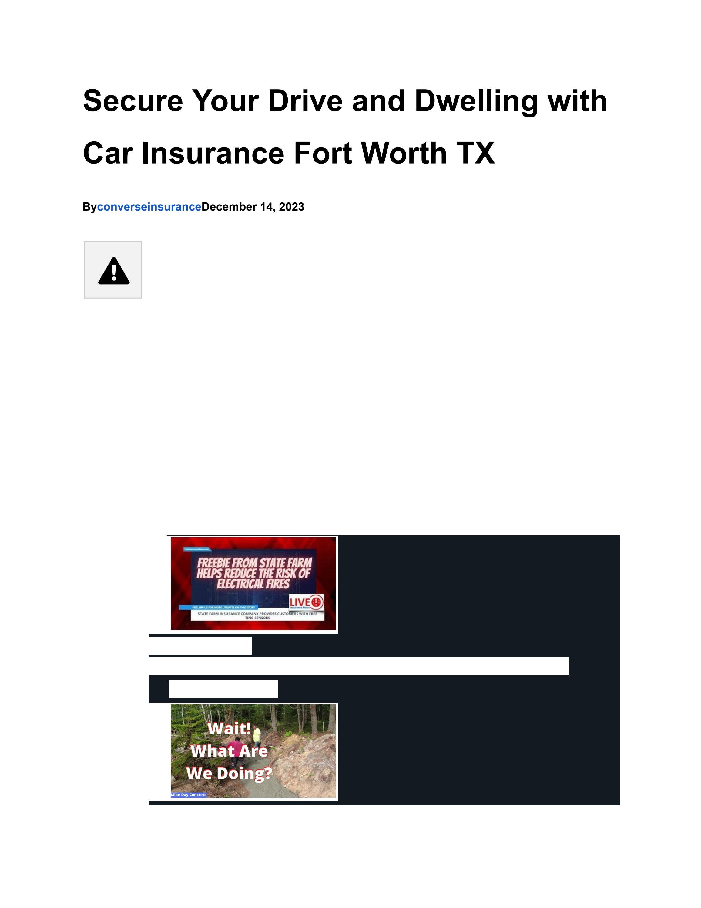Car Insurance Fort Worth Tx by Converse Insurance Issuu