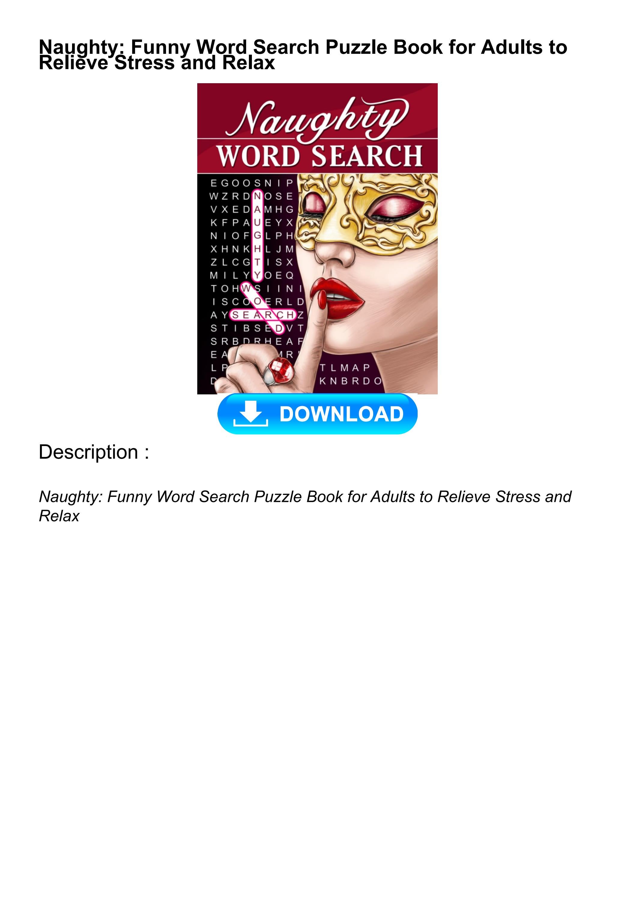 [EBOOK]⚡ Naughty: Funny Word Search Puzzle Book for Adults to Relieve ...