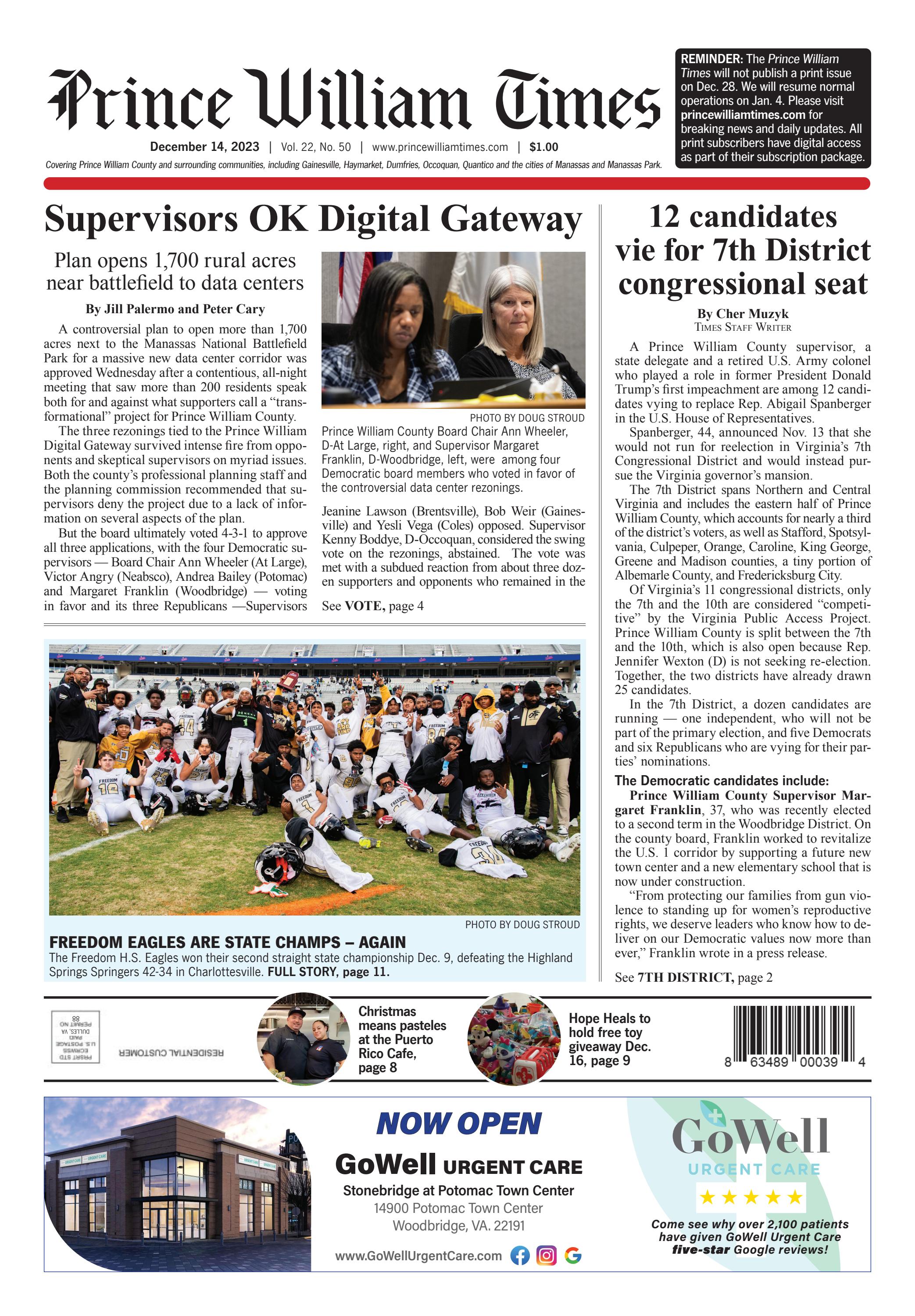 Prince William Times 12/14/2023 by Fauquier Times (52 issues) & Prince ...
