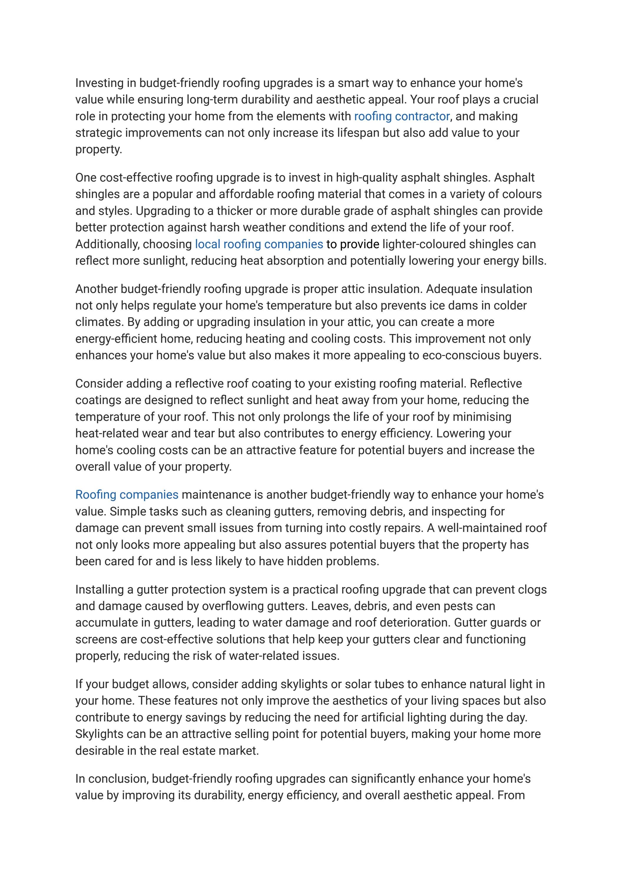 BudgetFriendly Roofing Upgrades Enhancing Your Home's Value by