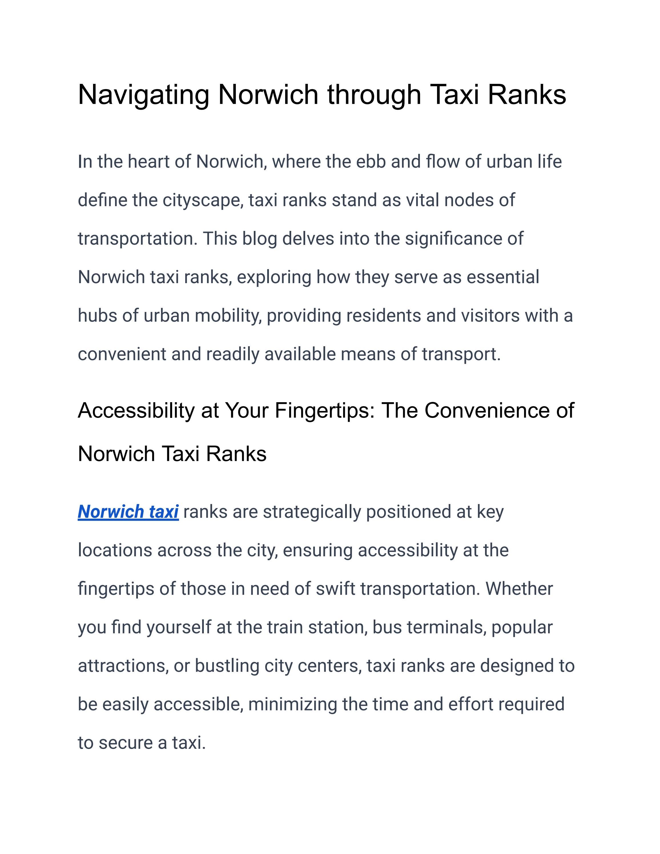 Norwich taxi Ranks by BritishCarTransfer Issuu