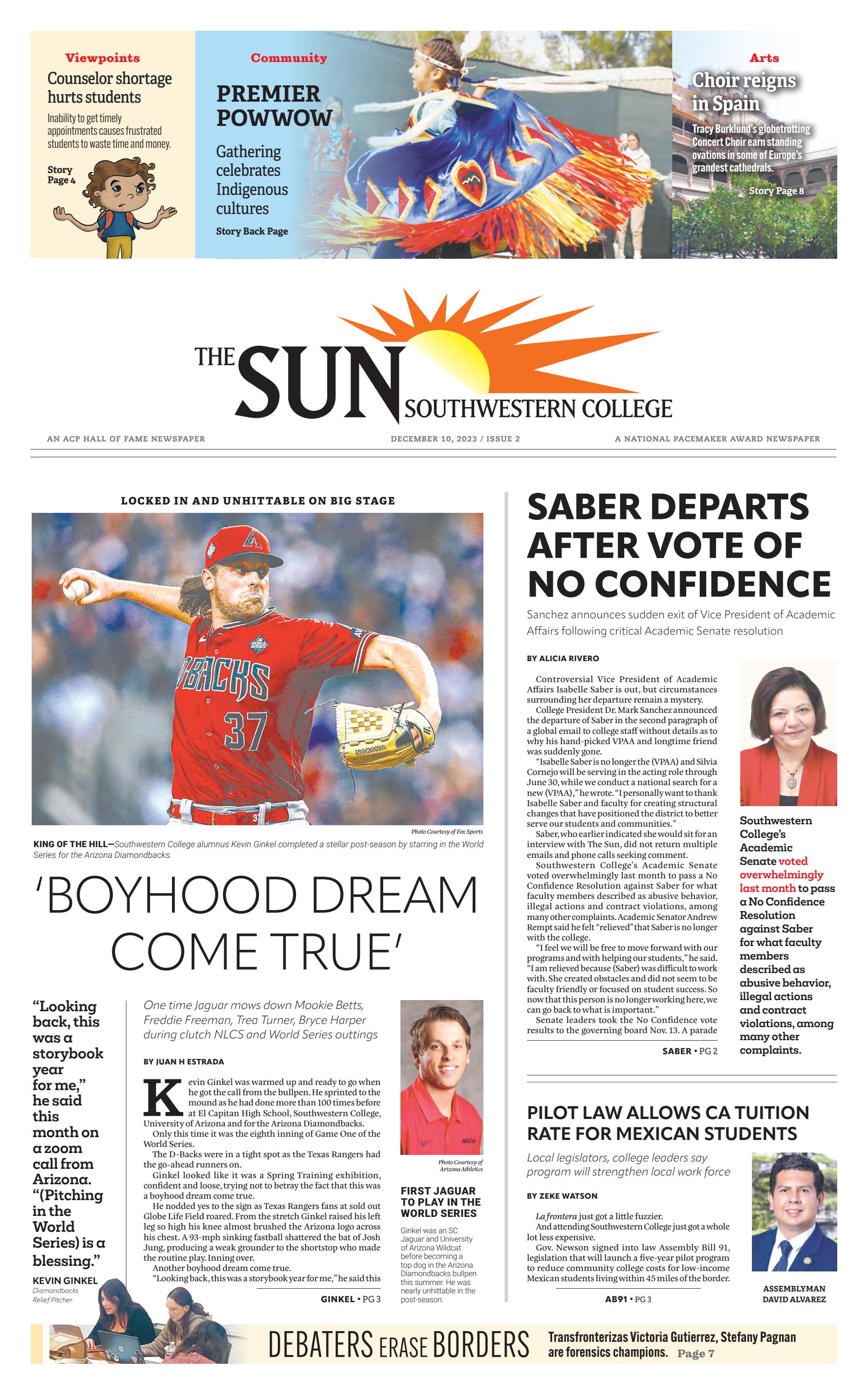 The SWC Sun, Fall 2023, Issue 2 by Southwestern College Sun Newspaper -  Issuu