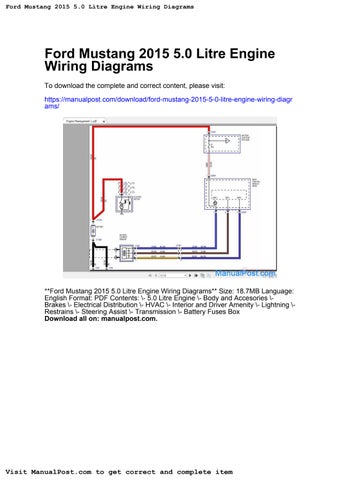 Ford mustang 2015 5 0 litre engine wiring diagrams by andrew.lama911